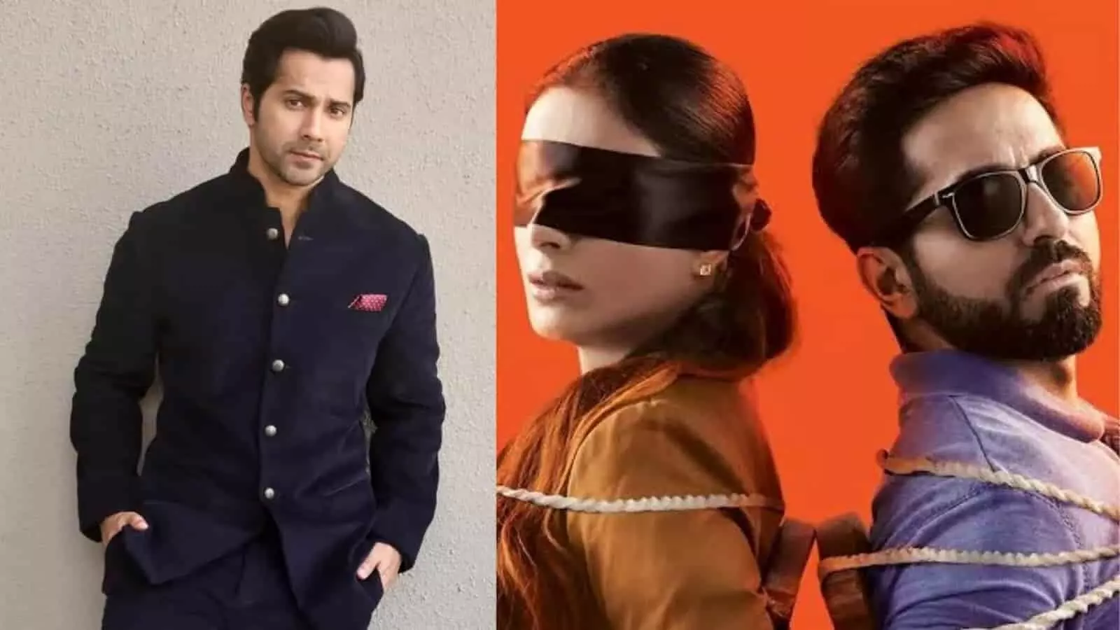 तस्वीर में वरुण धवन और अंधाधुन फिल्म का पोस्टर है, जिसमें कास्टिंग पर चर्चा है। तस्वीर में वरुण धवन और अंधाधुन फिल्म का पोस्टर है, जिसमें कास्टिंग पर चर्चा है।