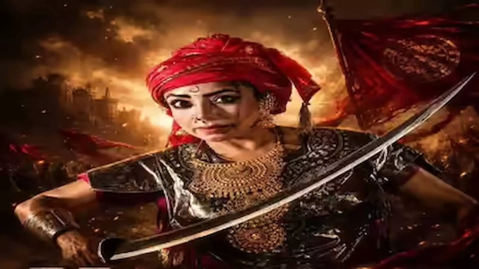 तस्वीर में रानी लक्ष्मीबाई के रूप में संचिता भट्टाचार्य हैं, एआई द्वारा निर्मित चित्र। तस्वीर में रानी लक्ष्मीबाई के रूप में संचिता भट्टाचार्य हैं, एआई द्वारा निर्मित चित्र।