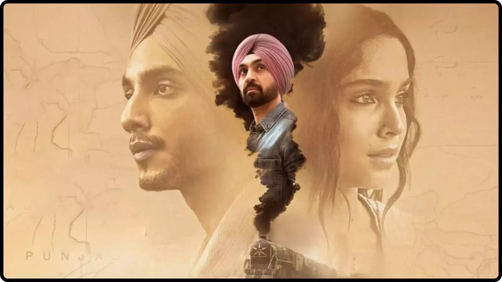 फिल्म के एक पोस्टर में बाईं ओर वेदांग रैना, बीच में दिलजीत दोसांझ और दाईं ओर शरवरी वाघ दिख रहे हैं। फिल्म के एक पोस्टर में बाईं ओर वेदांग रैना, बीच में दिलजीत दोसांझ और दाईं ओर शरवरी वाघ दिख रहे हैं।