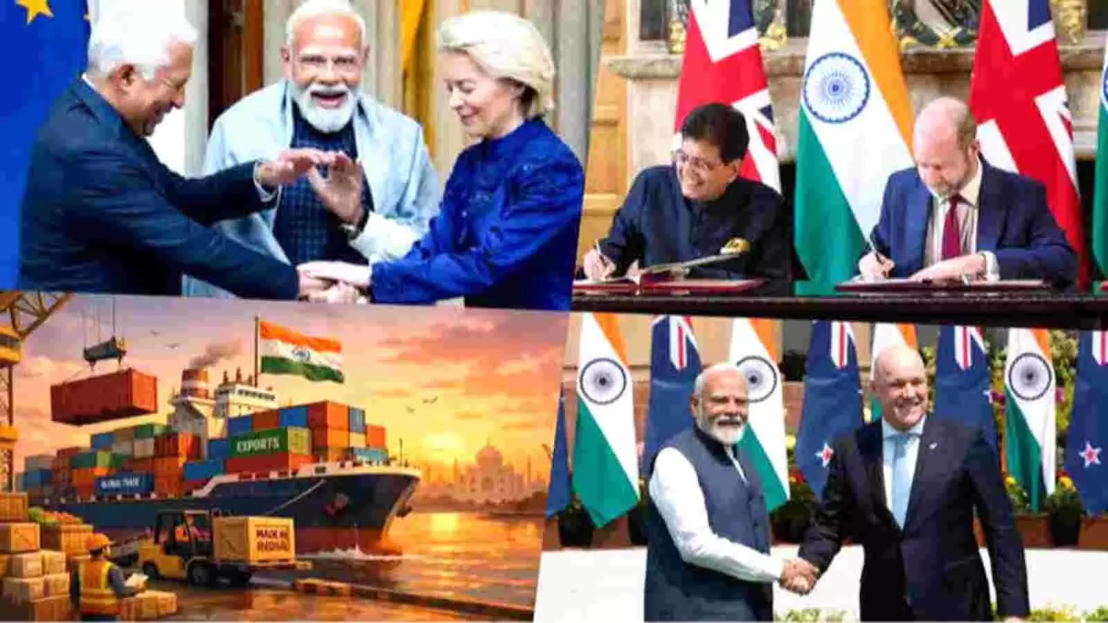 भारत की आर्थिक रणनीति में बड़ा बदलाव, वैश्विक व्यापार समझौतों से निर्यात लक्ष्यों को मिलेगी नई दिशा|