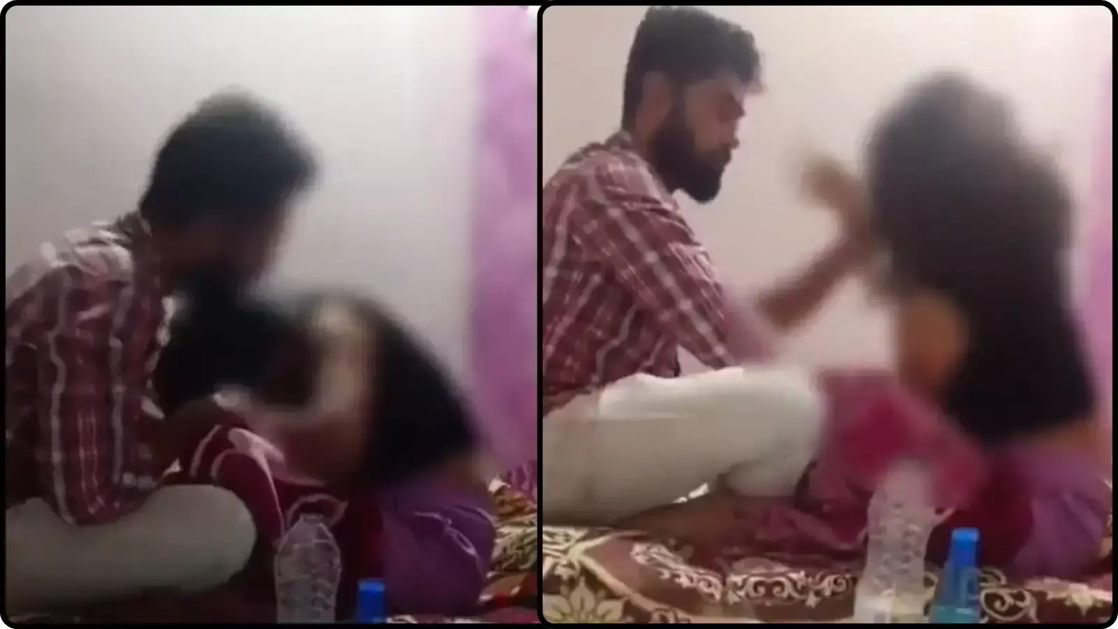 सोशल मीडिया वीडियो स्क्रीनशॉट में एक पुरुष महिला का हाथ पकड़े हुए नागपुर जबरन धर्मांतरण मामले के संदर्भ में दिख रहा है। सोशल मीडिया वीडियो स्क्रीनशॉट में एक पुरुष महिला का हाथ पकड़े हुए नागपुर जबरन धर्मांतरण मामले के संदर्भ में दिख रहा है।