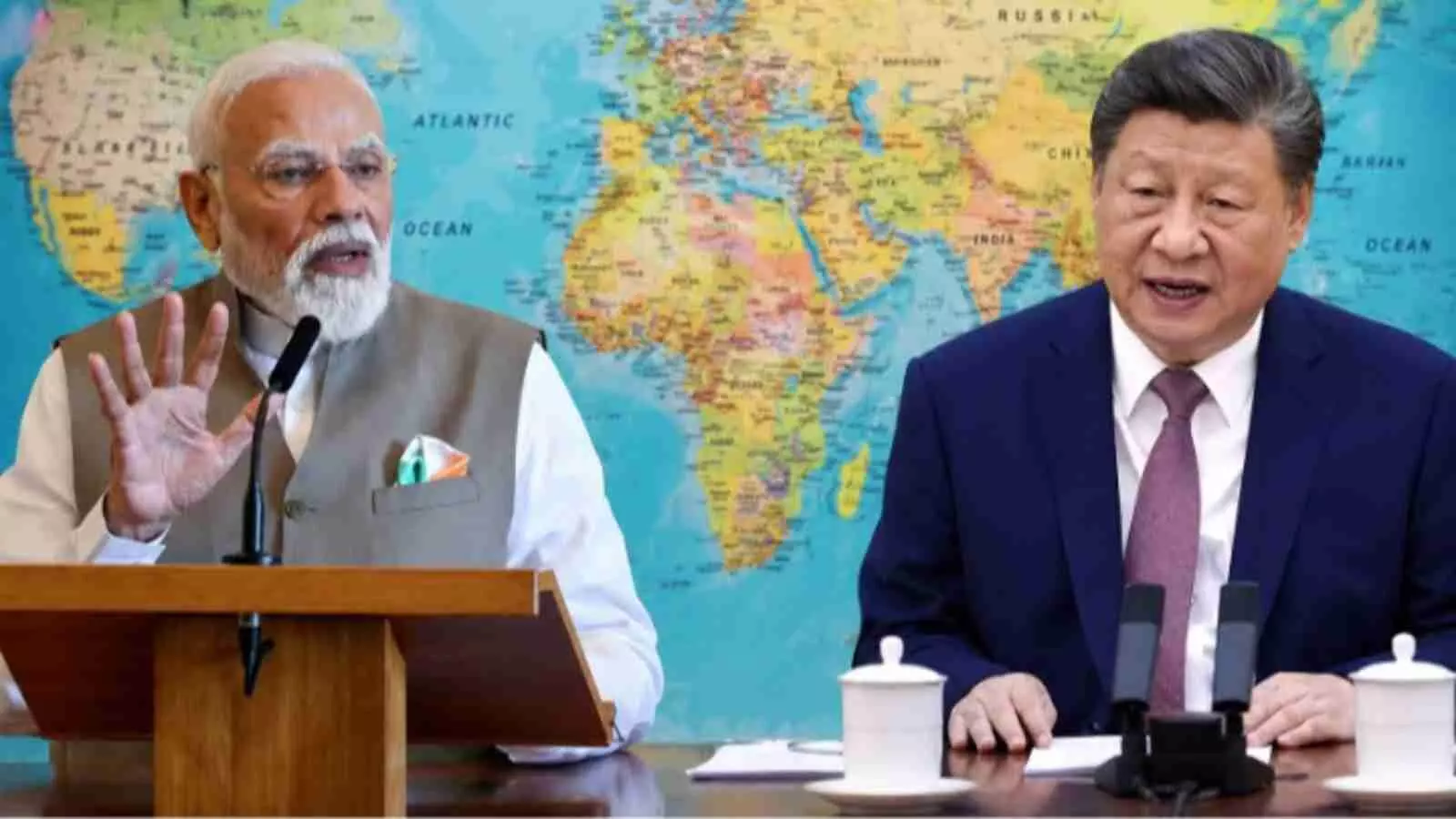 विश्व मानचित्र के सामने चर्चा करते हुए प्रतिनिधि| विश्व मानचित्र के सामने चर्चा करते हुए प्रतिनिधि|