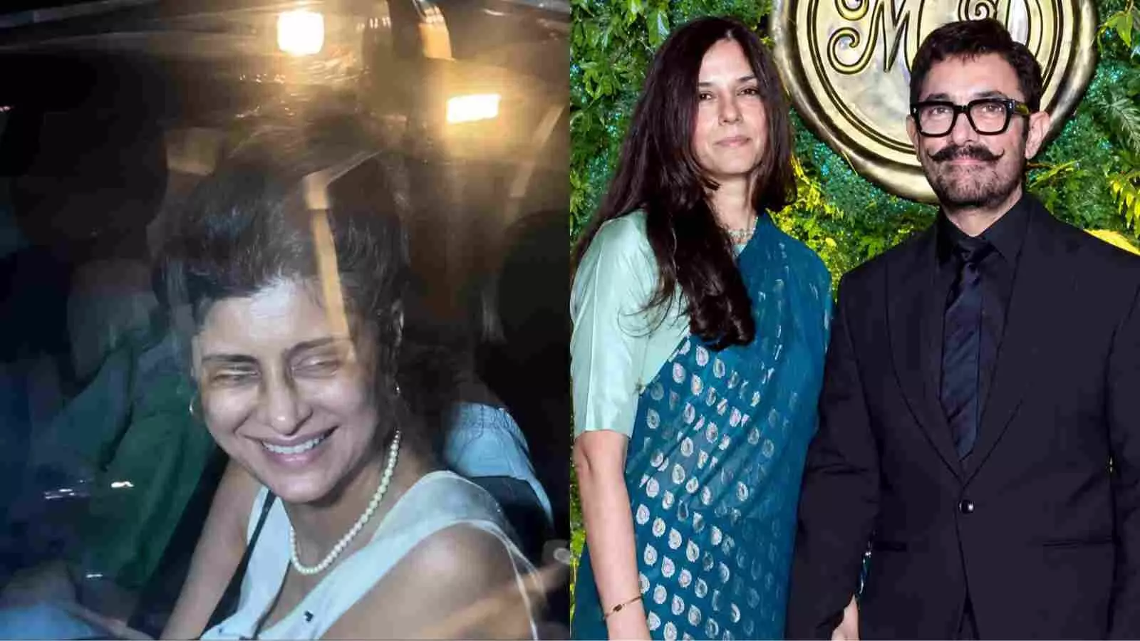 कार में साथ बैठे परिवार के सदस्य और कार्यक्रम में आमिर खान के साथ गौरी स्प्रैट। कार में साथ बैठे परिवार के सदस्य और कार्यक्रम में आमिर खान के साथ गौरी स्प्रैट।