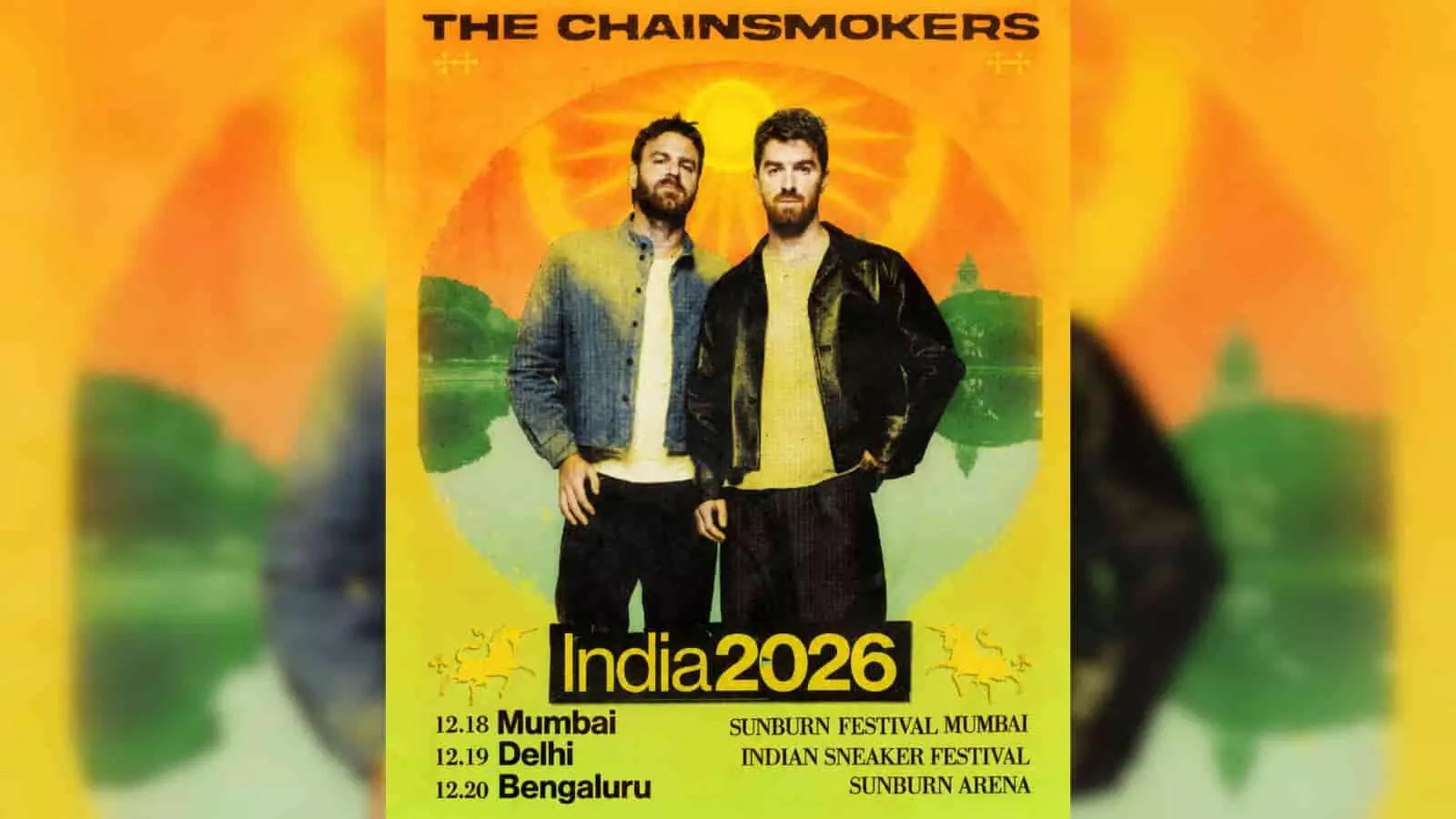 तस्वीर में द चेनस्मोकर्स हैं जो दिसंबर 2026 में मुंबई, दिल्ली और बेंगलुरु में प्रस्तुति देंगे। तस्वीर में द चेनस्मोकर्स हैं जो दिसंबर 2026 में मुंबई, दिल्ली और बेंगलुरु में प्रस्तुति देंगे।