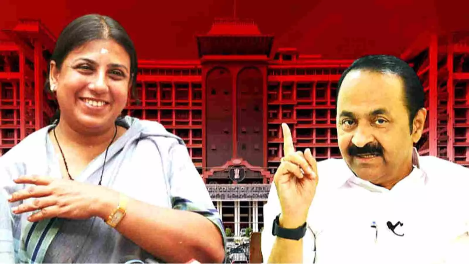 केरल हाईकोर्ट के सामने सिमी रोजबेल जॉन और वी.डी. सतीसन कानूनी विवाद के संदर्भ में दिखाई दे रहे हैं। केरल हाईकोर्ट के सामने सिमी रोजबेल जॉन और वी.डी. सतीसन कानूनी विवाद के संदर्भ में दिखाई दे रहे हैं।