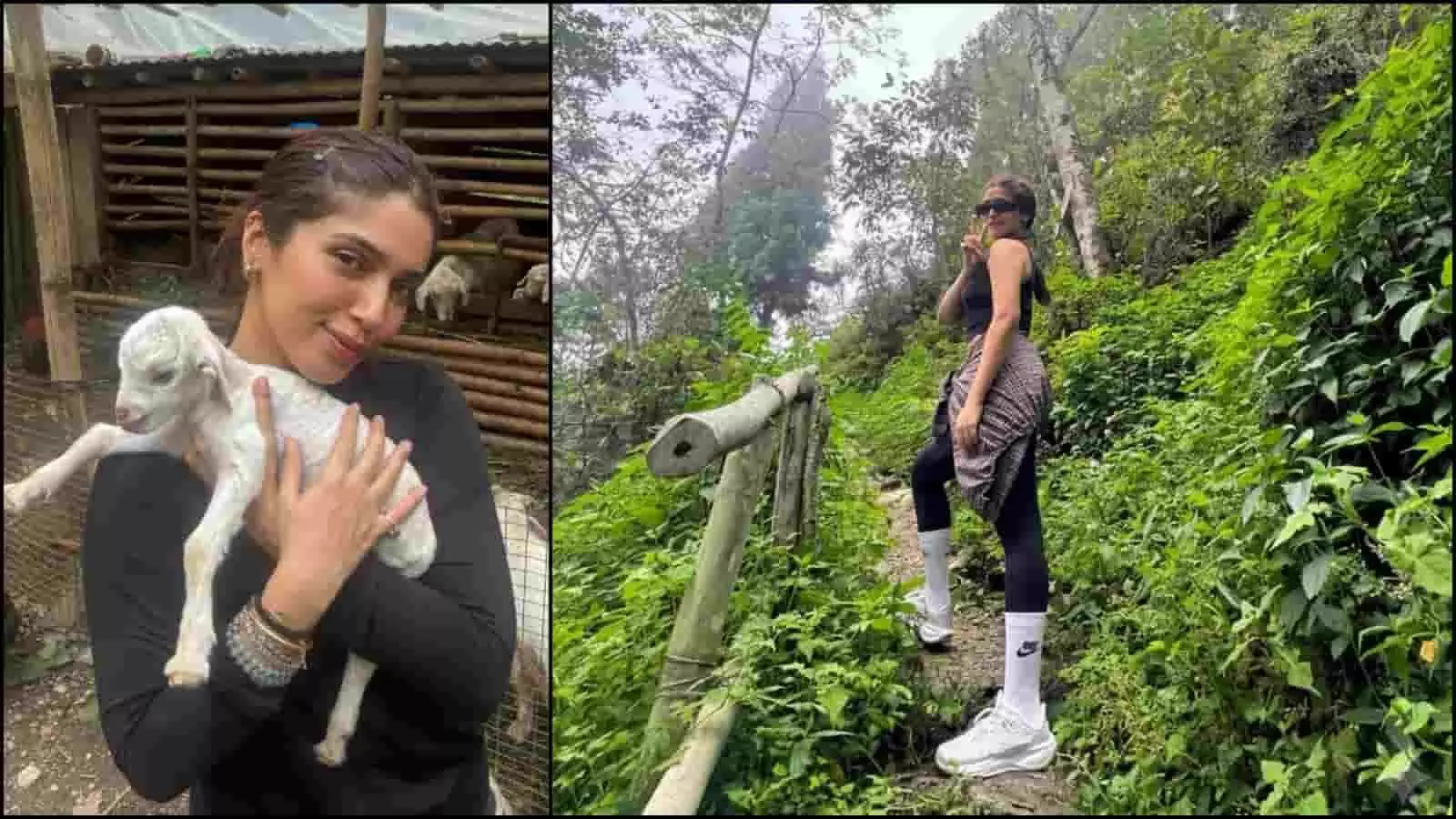 तस्वीर में अभिनेत्री भूमि पेडनेकर ग्रामीण फार्म में जानवरों और प्रकृति के साथ दिख रही हैं। तस्वीर में अभिनेत्री भूमि पेडनेकर ग्रामीण फार्म में जानवरों और प्रकृति के साथ दिख रही हैं।