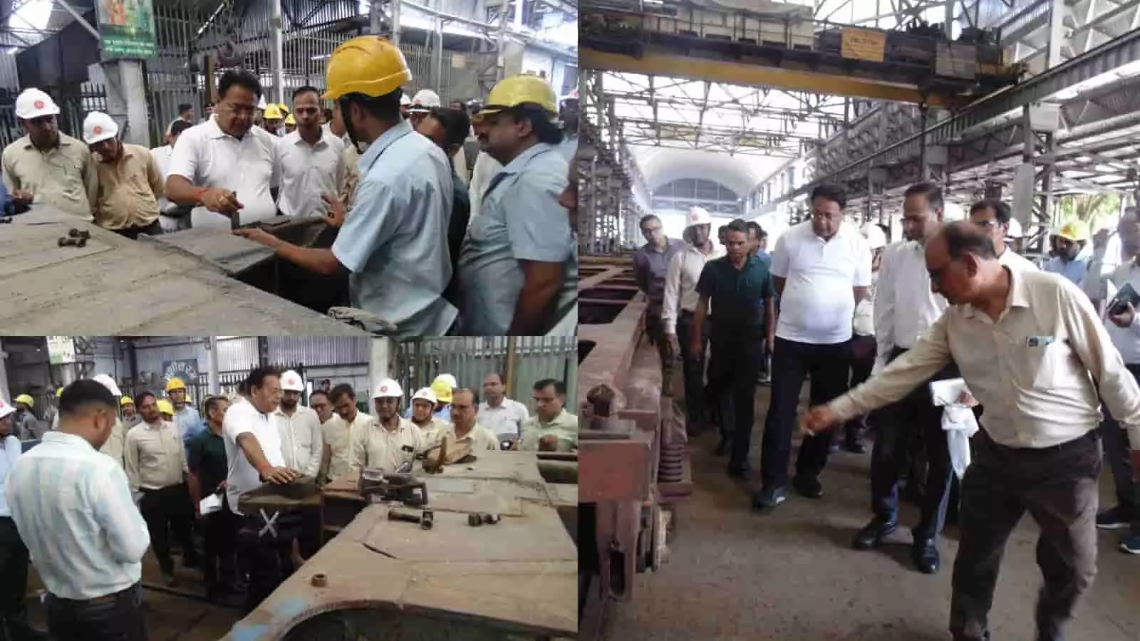 साबरमती आरओएच डिपो में रेलवे अधिकारियों के साथ वैगन अनुरक्षण कार्यों का निरीक्षण करते डीआरएम वेद प्रकाश। साबरमती आरओएच डिपो में रेलवे अधिकारियों के साथ वैगन अनुरक्षण कार्यों का निरीक्षण करते डीआरएम वेद प्रकाश।