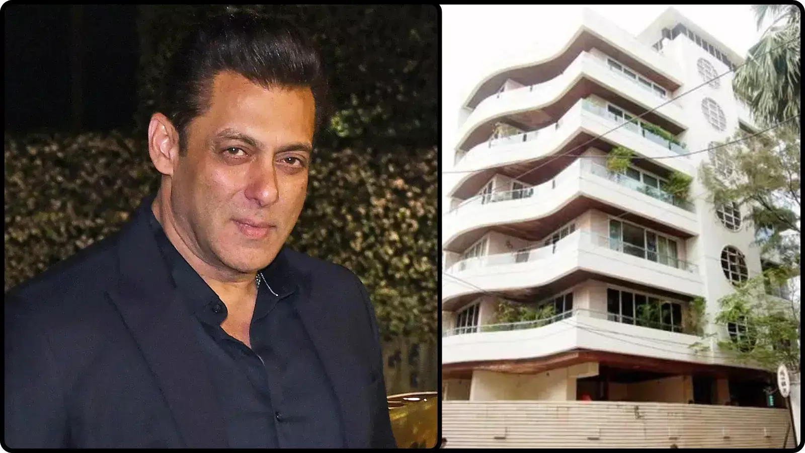 बाईं ओर अभिनेता सलमान खान और दाईं ओर एक बहुमंजिला आवासीय इमारत मुंबई में आवास परिवर्तन के संदर्भ में। बाईं ओर अभिनेता सलमान खान और दाईं ओर एक बहुमंजिला आवासीय इमारत मुंबई में आवास परिवर्तन के संदर्भ में।