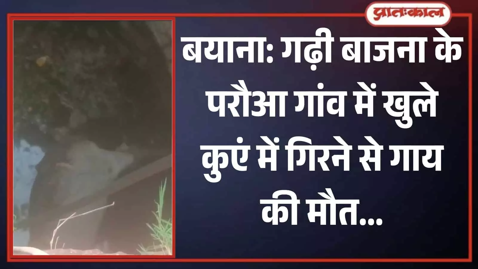 गढ़ी बाजना क्षेत्र के परौआ गांव में पानी से भरा हुआ एक गहरा और खुला कुआं। गढ़ी बाजना क्षेत्र के परौआ गांव में पानी से भरा हुआ एक गहरा और खुला कुआं।