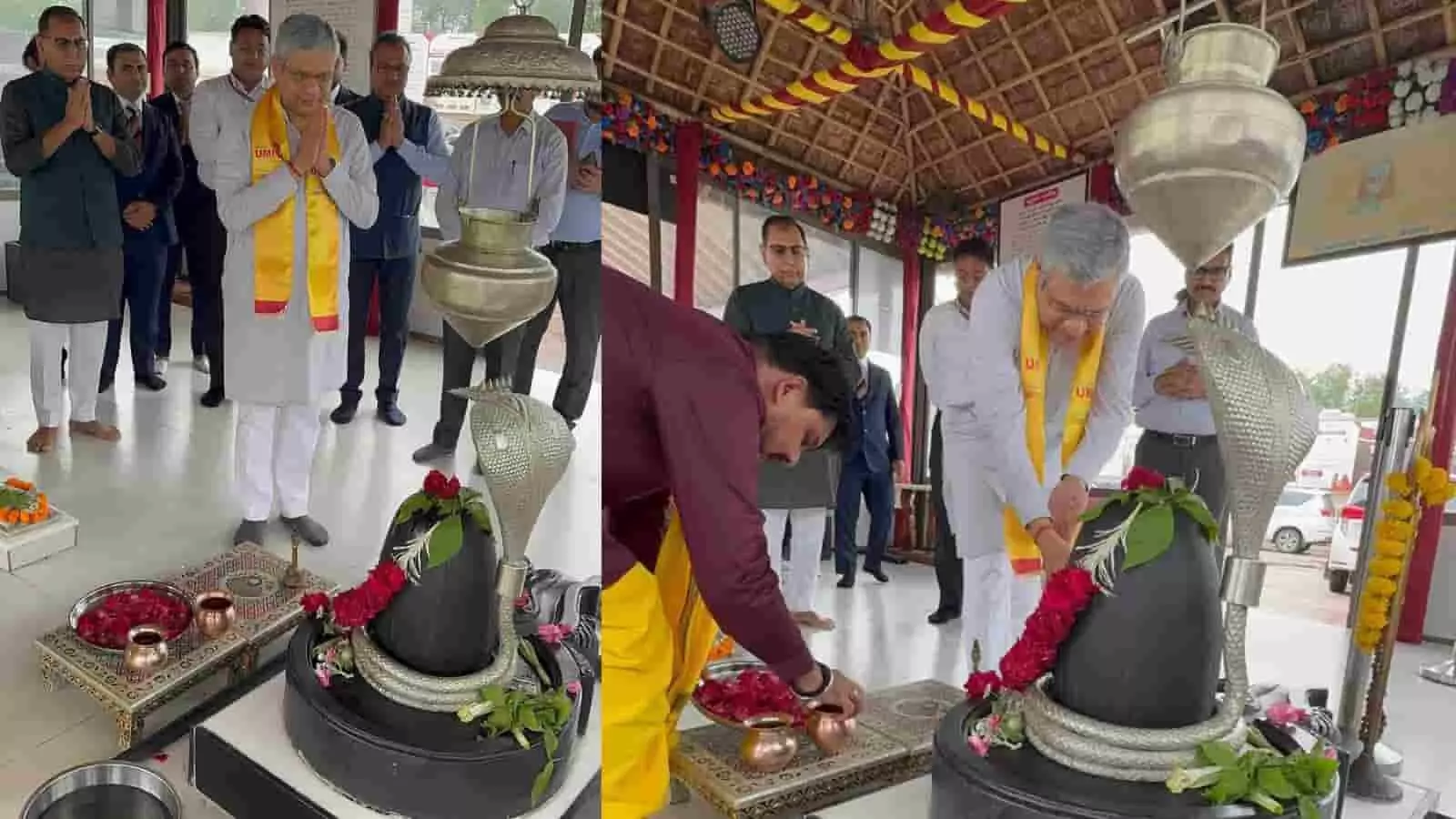 तस्वीर में केंद्रीय मंत्री अश्विनी वैष्णव अहमदाबाद के मंदिर में शिवलिंग की पूजा करते हुए दिख रहे हैं। तस्वीर में केंद्रीय मंत्री अश्विनी वैष्णव अहमदाबाद के मंदिर में शिवलिंग की पूजा करते हुए दिख रहे हैं।