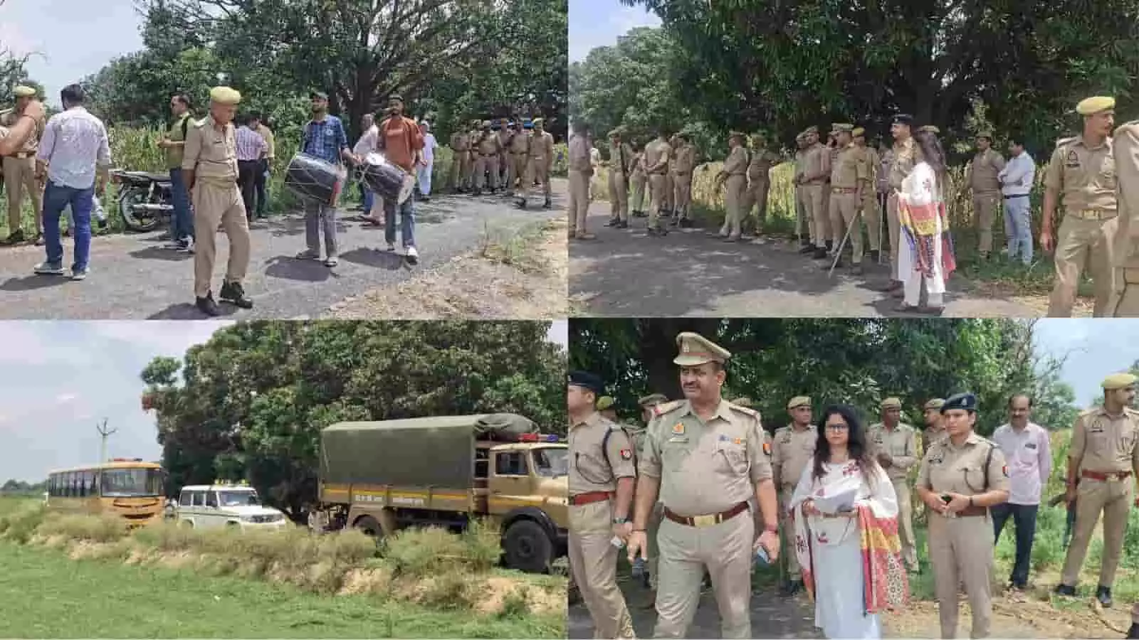 तस्वीर में कन्नौज में कुर्की की कार्रवाई के दौरान पुलिस और प्रशासनिक अधिकारी ग्रामीण मार्ग पर तैनात दिख रहे हैं। तस्वीर में कन्नौज में कुर्की की कार्रवाई के दौरान पुलिस और प्रशासनिक अधिकारी ग्रामीण मार्ग पर तैनात दिख रहे हैं।