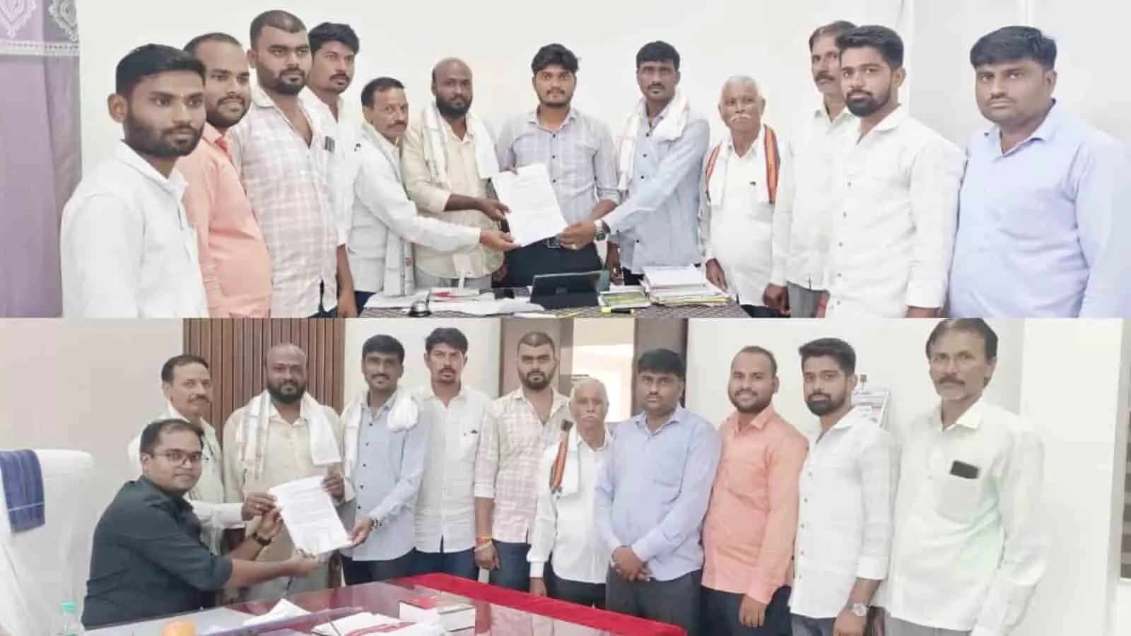 तस्वीर में कृषि अधिकारी को ज्ञापन सौंपते राकांपा कार्यकर्ता और किसान मोर्शी कार्यालय में दिख रहे हैं। तस्वीर में कृषि अधिकारी को ज्ञापन सौंपते राकांपा कार्यकर्ता और किसान मोर्शी कार्यालय में दिख रहे हैं।