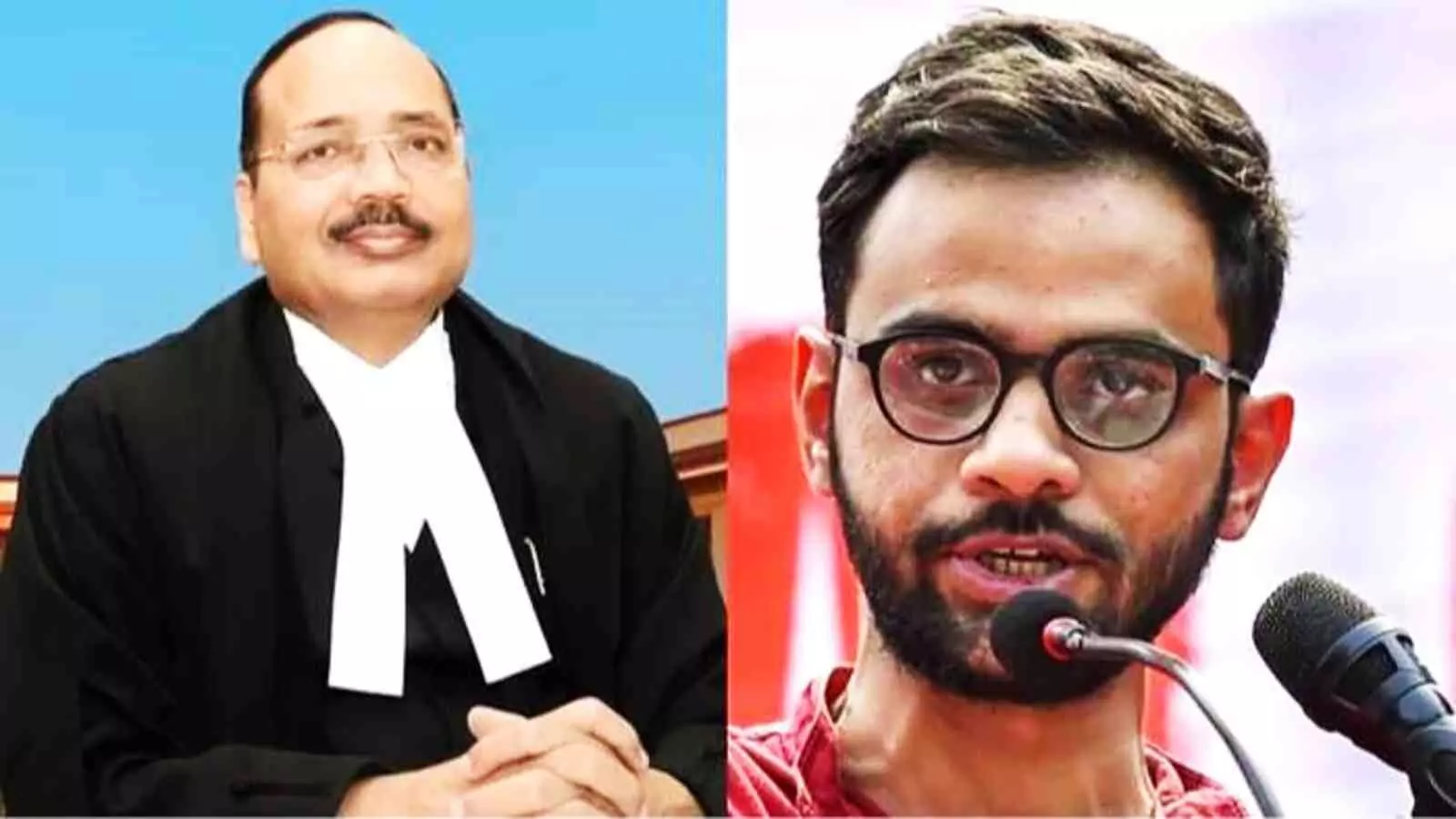 सुप्रीम कोर्ट के मुख्य न्यायाधीश सूर्यकांत और उमर खालिद की संयुक्त छवि।