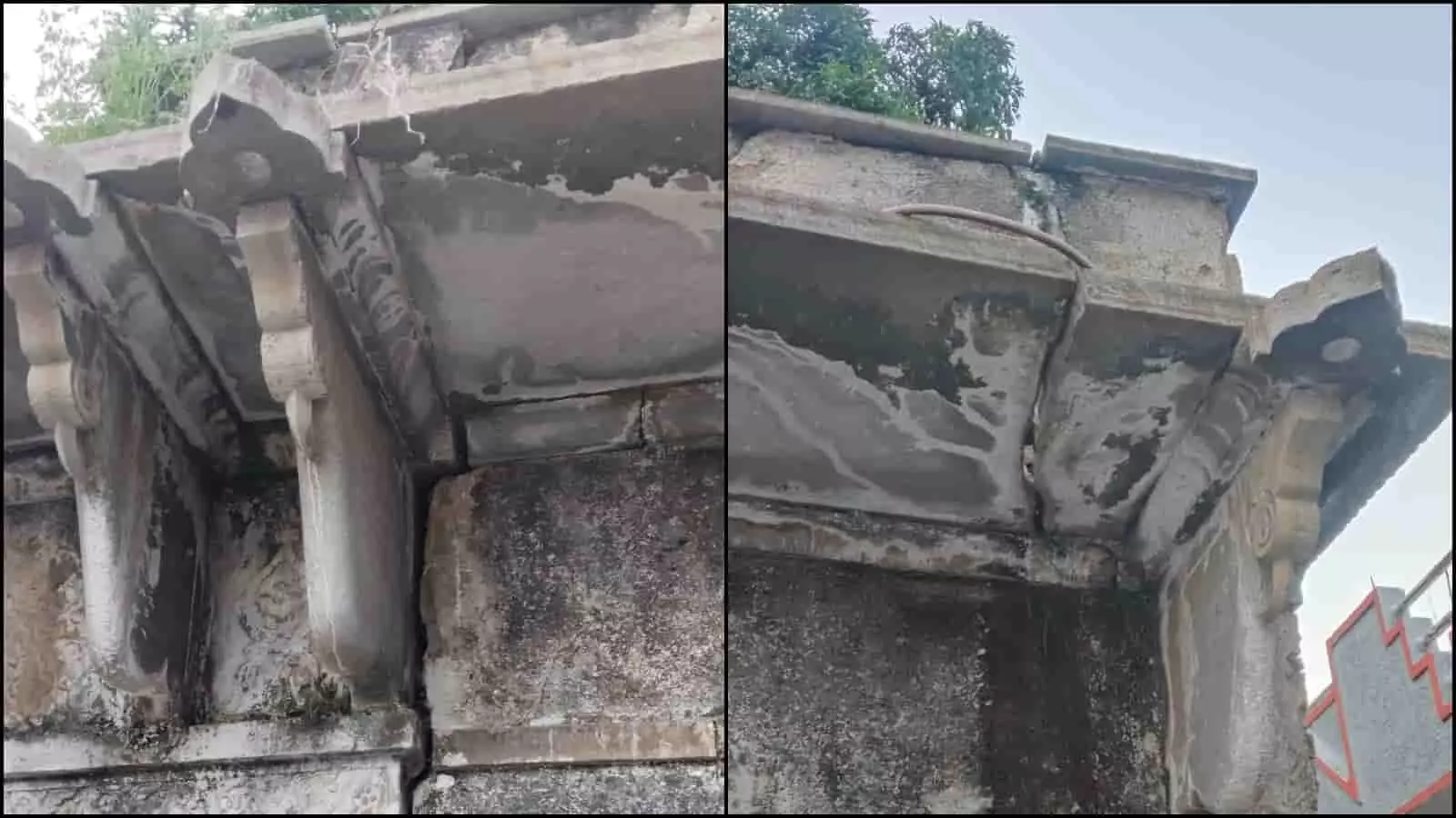 बस्सी के ब्रह्मपुरी मोहल्ले में स्थित एक पुराने जर्जर मकान की दीवारों में दिखती दरारें। बस्सी के ब्रह्मपुरी मोहल्ले में स्थित एक पुराने जर्जर मकान की दीवारों में दिखती दरारें।