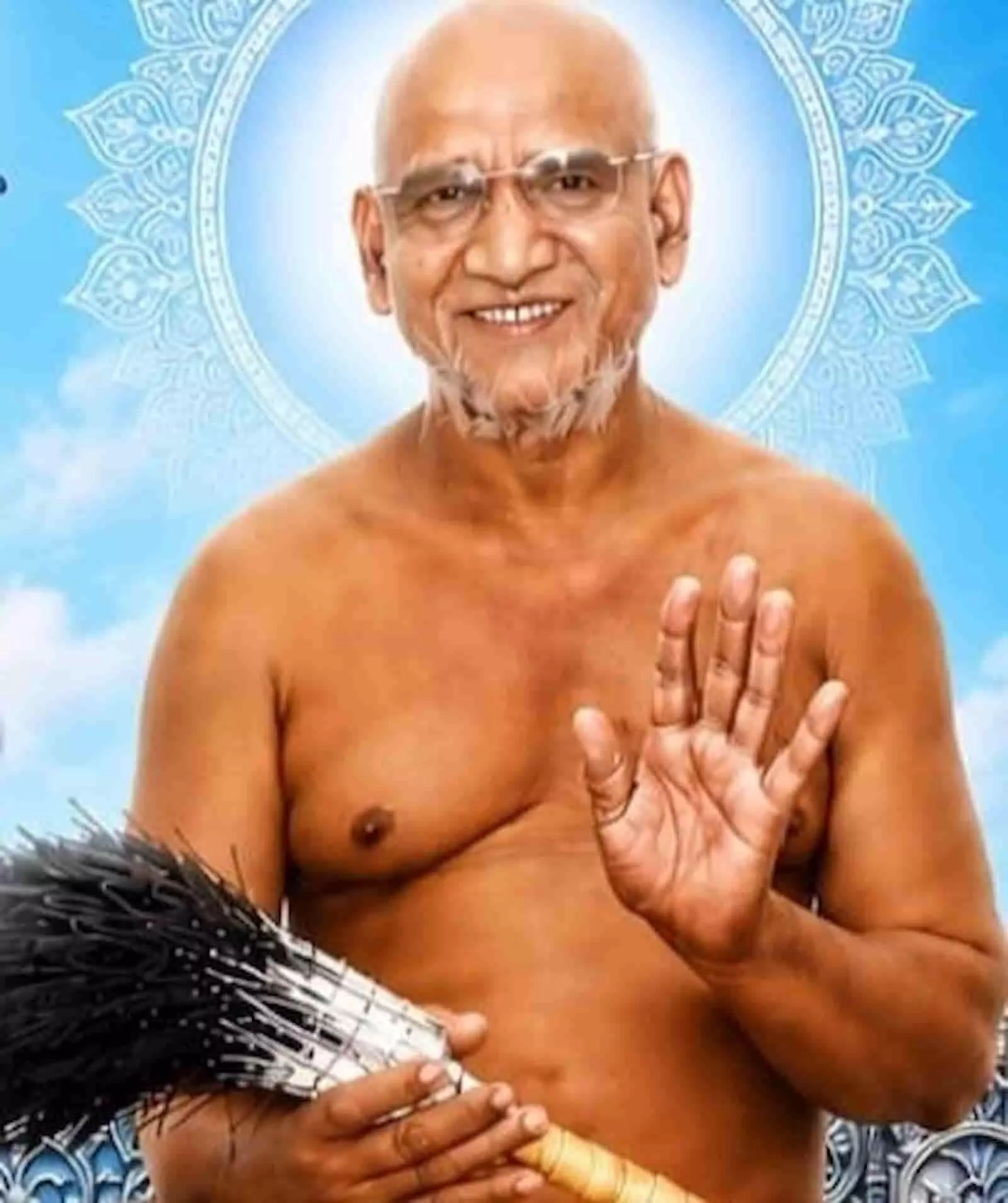 आचार्य पुण्यसागर जी महाराज नीले आकाश के सामने आशीर्वाद मुद्रा में बैठे हैं। यह तस्वीर काल्पनिक है और एआई द्वारा केवल संदर्भ के लिए बनाई गई है। आचार्य पुण्यसागर जी महाराज नीले आकाश के सामने आशीर्वाद मुद्रा में बैठे हैं। यह तस्वीर काल्पनिक है और एआई द्वारा केवल संदर्भ के लिए बनाई गई है।