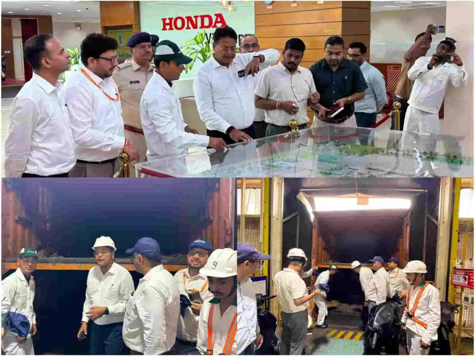 विट्ठलपुर होंडा प्लांट में रेलवे अधिकारियों के साथ मॉडल और परिचालन व्यवस्था का निरीक्षण करते डीआरएम वेद प्रकाश। विट्ठलपुर होंडा प्लांट में रेलवे अधिकारियों के साथ मॉडल और परिचालन व्यवस्था का निरीक्षण करते डीआरएम वेद प्रकाश।