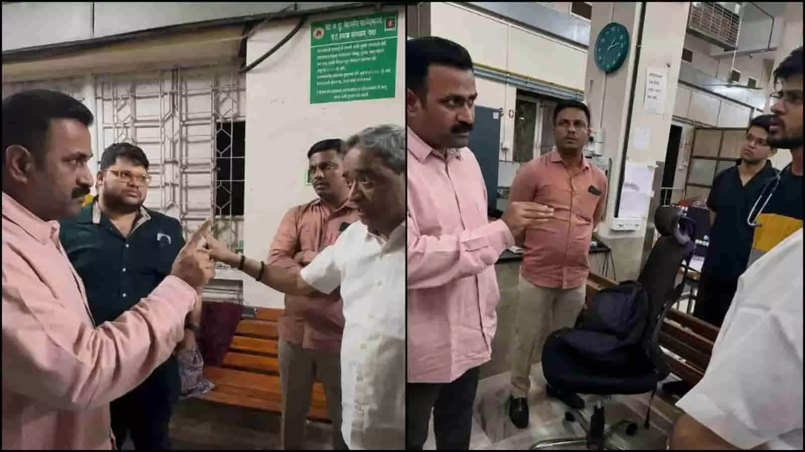 हरीश भांडिरगे केईएम अस्पताल में निरीक्षण के दौरान स्टाफ से चर्चा कर रहे हैं। हरीश भांडिरगे केईएम अस्पताल में निरीक्षण के दौरान स्टाफ से चर्चा कर रहे हैं।