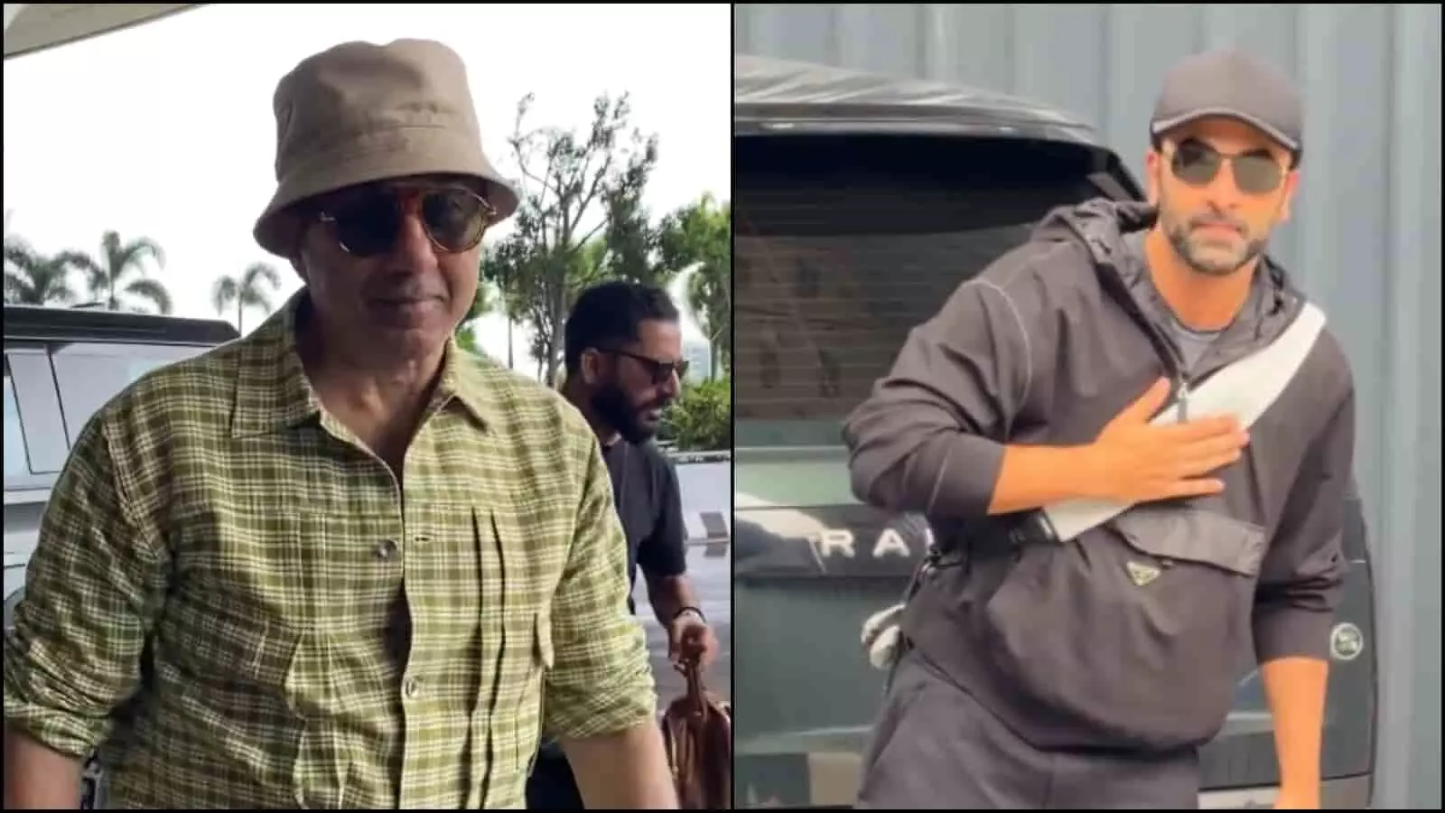दिल्ली में अभिनेता सनी देओल और रणबीर कपूर अलग-अलग स्थान पर नजर आ रहे हैं। दिल्ली में अभिनेता सनी देओल और रणबीर कपूर अलग-अलग स्थान पर नजर आ रहे हैं।