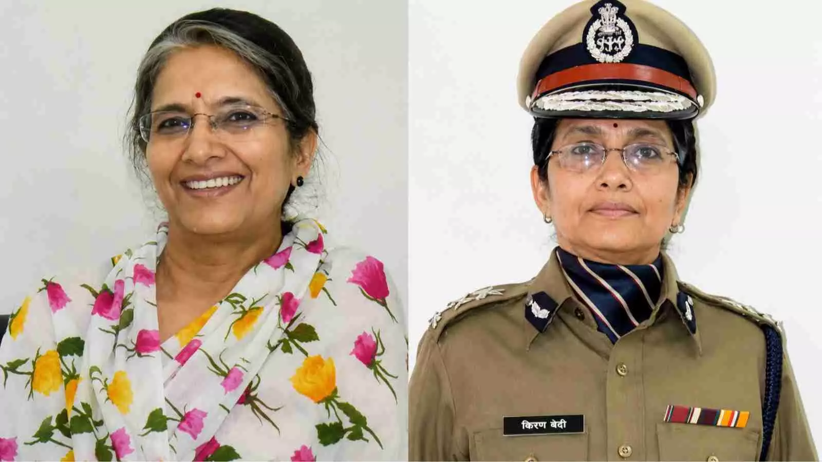 सादी वेशभूषा और पुलिस वर्दी में रिटायर्ड आईपीएस अधिकारी अनुराधा शंकर का छायाचित्र। सादी वेशभूषा और पुलिस वर्दी में रिटायर्ड आईपीएस अधिकारी अनुराधा शंकर का छायाचित्र।