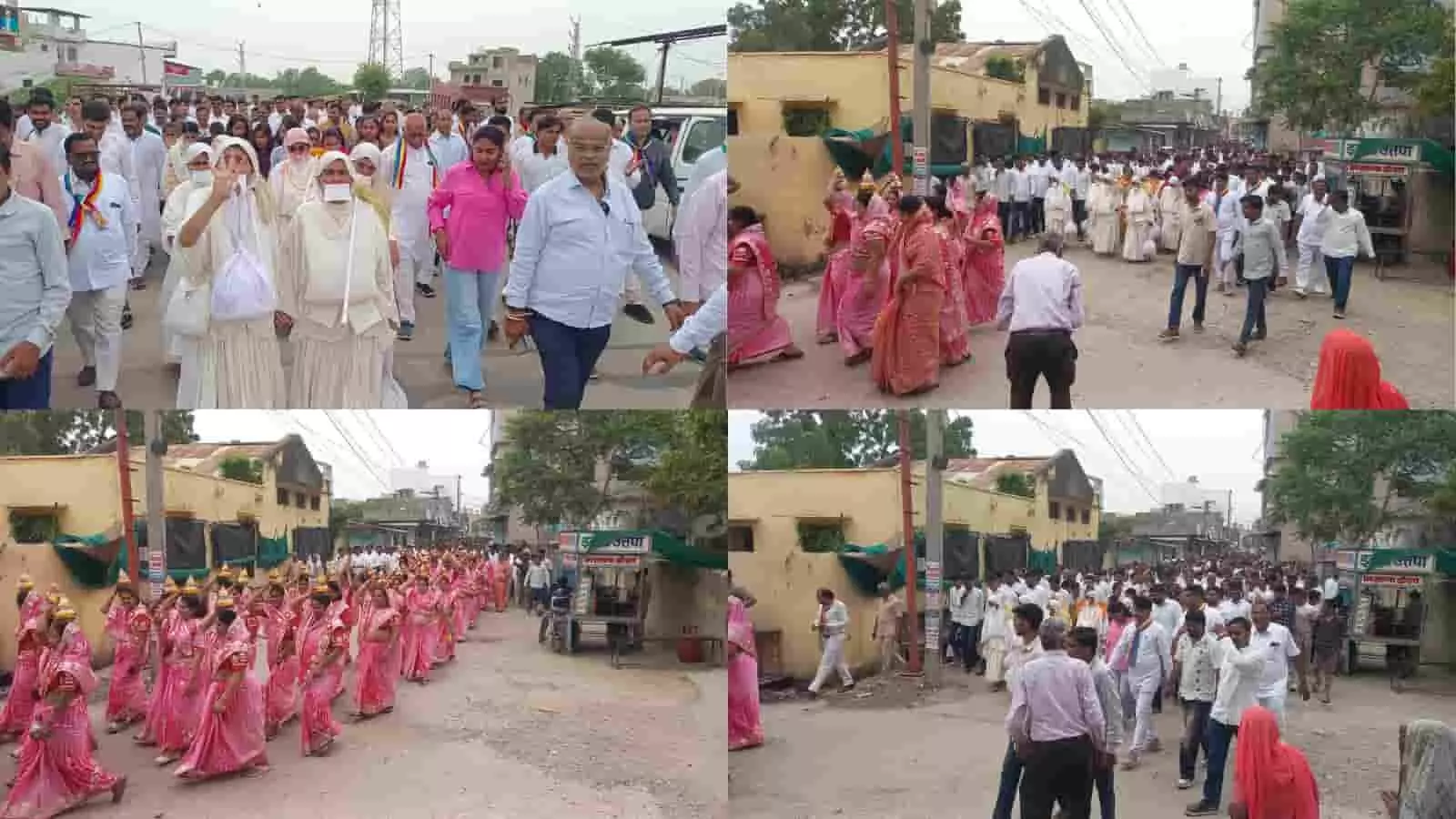 डूंगला में धैर्यप्रभा जी महाराज साहब आदि ठाणा छ: का चातुर्मासिक मंगल प्रवेश, कई राज्यों से पहुंचे श्रद्धालु