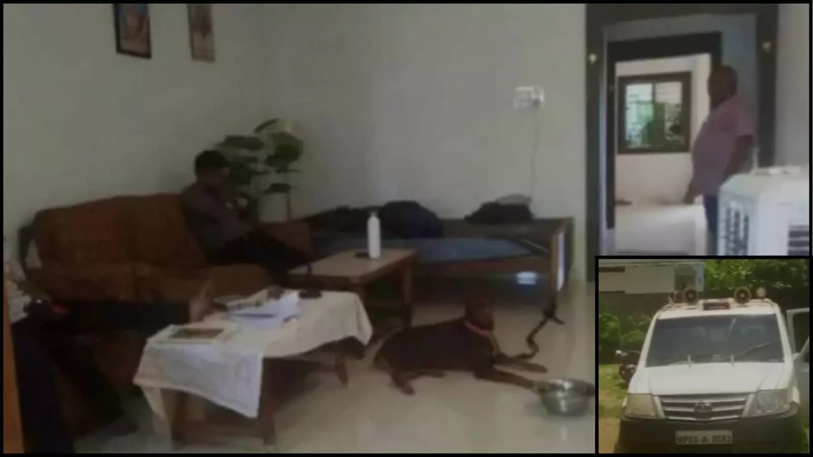 तस्वीर में बरही के मकान में जांच करती पुलिस और डॉग स्क्वॉड टीम दिख रही है। तस्वीर में बरही के मकान में जांच करती पुलिस और डॉग स्क्वॉड टीम दिख रही है।