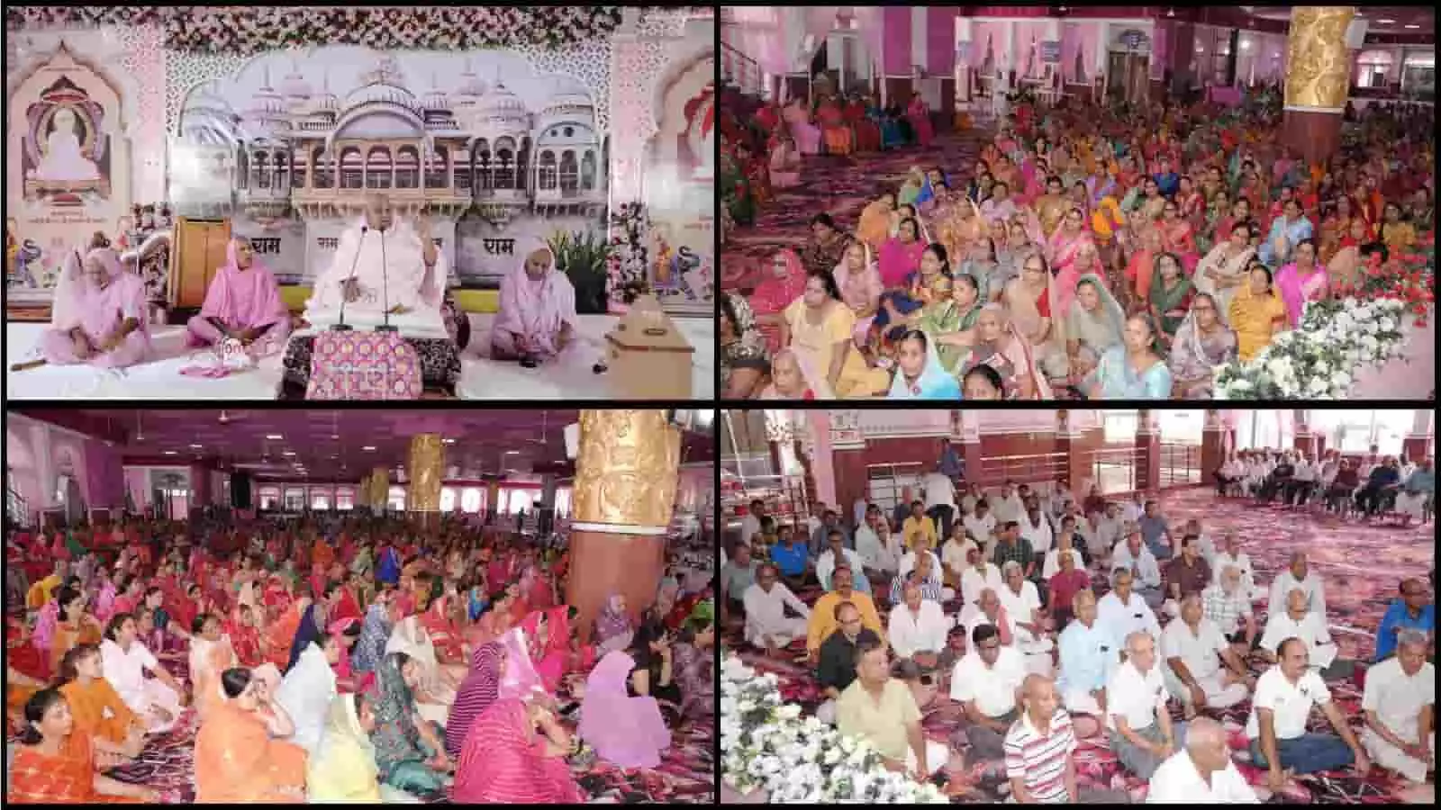 तस्वीर में धार्मिक कार्यक्रम के दौरान सिर पर कलश उठाए महिलाएं और एकत्रित श्रद्धालु दिख रहे हैं। तस्वीर में धार्मिक कार्यक्रम के दौरान सिर पर कलश उठाए महिलाएं और एकत्रित श्रद्धालु दिख रहे हैं।