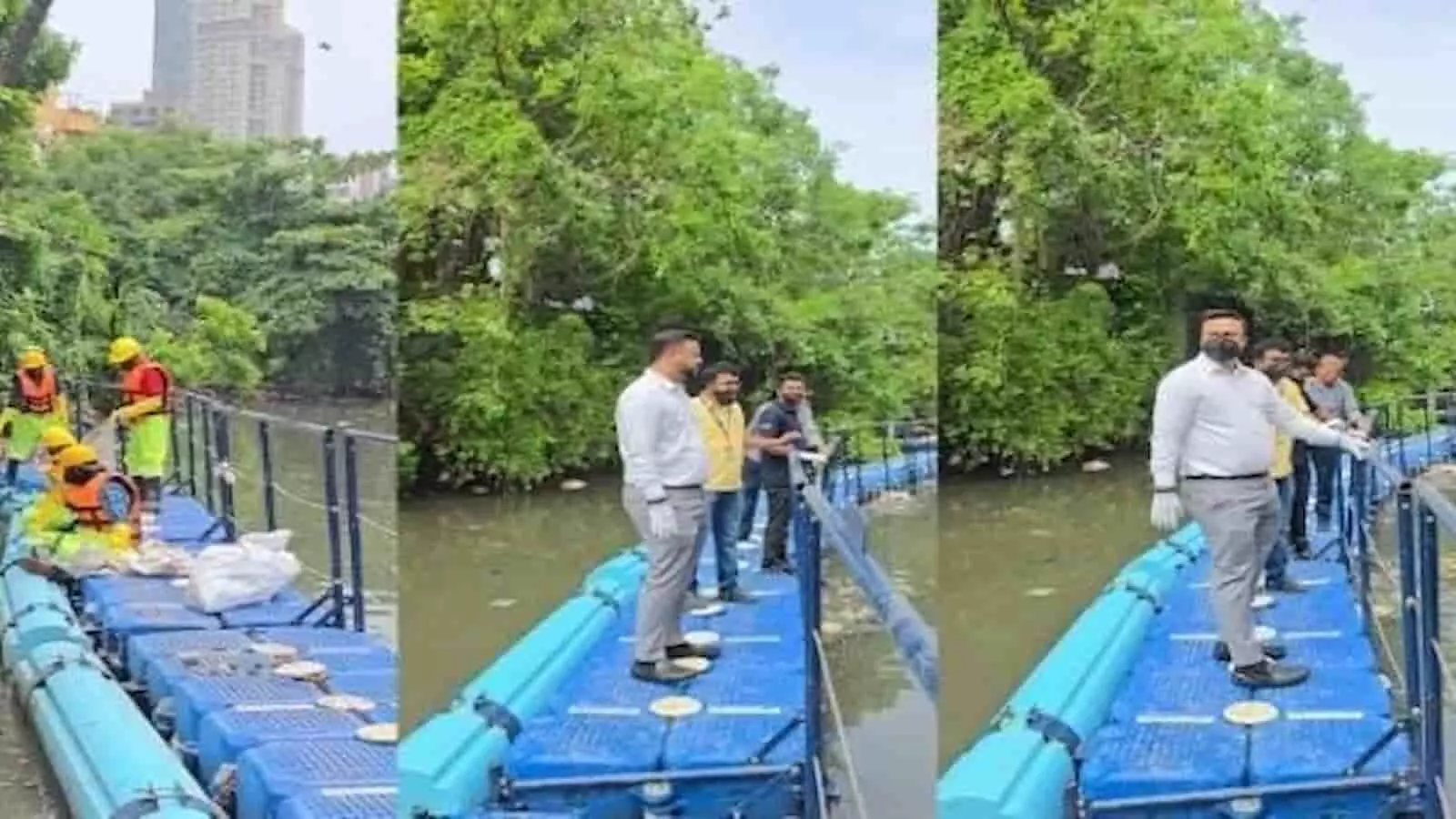 भाजपा पार्षद तेजिंदर सिंह तिवाना मालाड खाड़ी में स्थापित इंटरसेप्टर प्रणाली का निरीक्षण कर रहे हैं। भाजपा पार्षद तेजिंदर सिंह तिवाना मालाड खाड़ी में स्थापित इंटरसेप्टर प्रणाली का निरीक्षण कर रहे हैं।