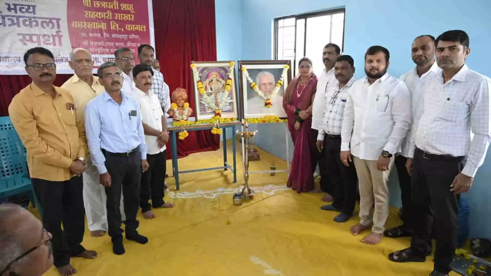 स्व. राजे विक्रमसिंह घाटगे की जयंती पर मुरगूड में 1540 विद्यार्थियों की चित्रकला स्पर्धा