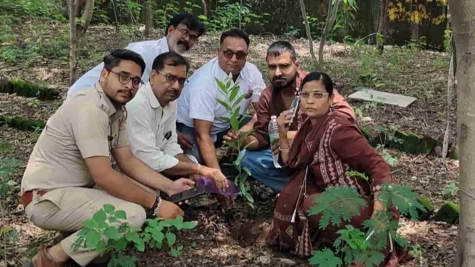 तस्वीर में ग्राम पंचायत परिसर में पौधे के पास अधिकारी और जनप्रतिनिधि नजर आ रहे हैं। तस्वीर में ग्राम पंचायत परिसर में पौधे के पास अधिकारी और जनप्रतिनिधि नजर आ रहे हैं।