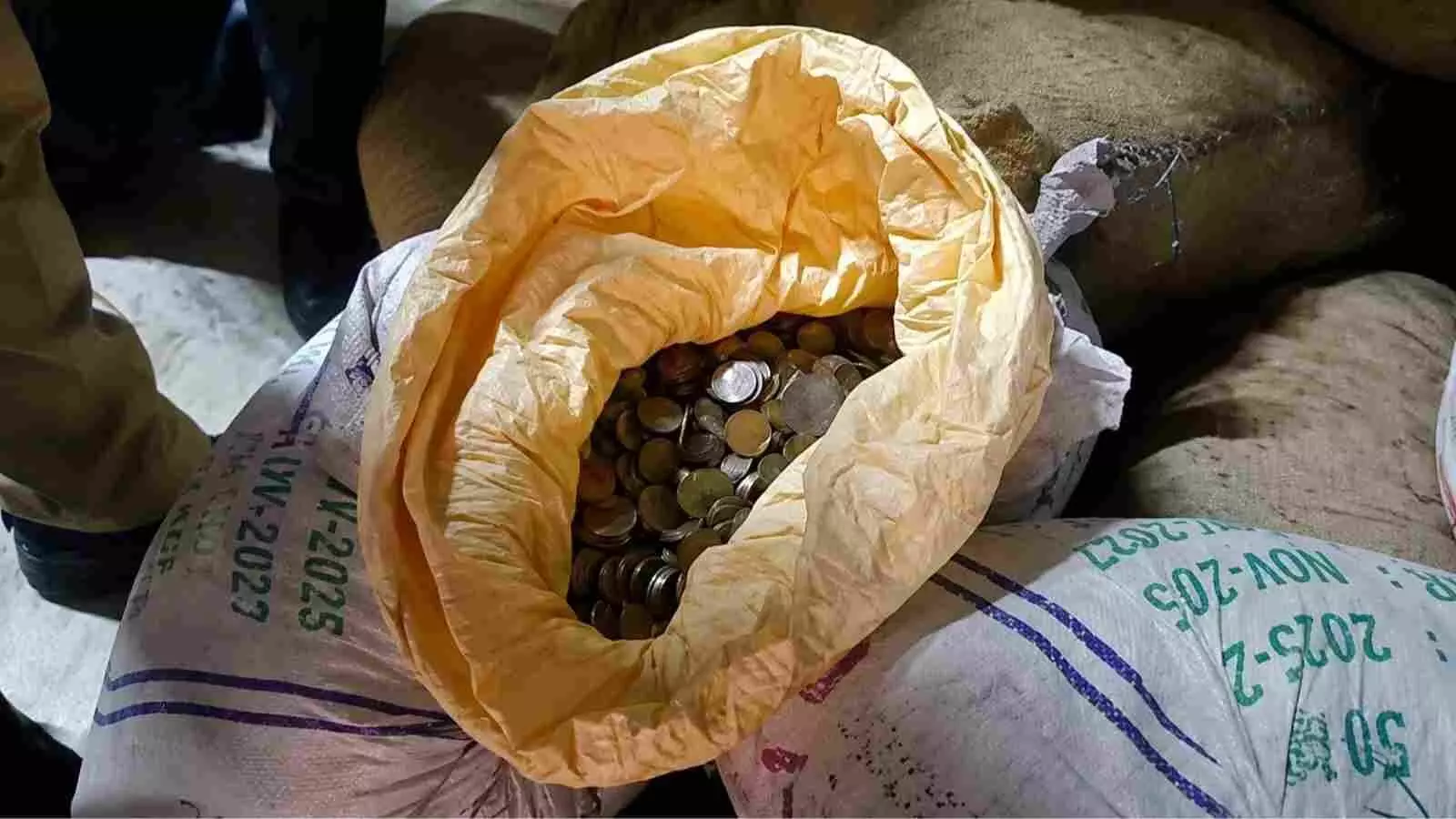 स्टेशनरी की दुकान या सिक्कों का खजाना? हाथरस में कारोबारी के घर से मिले 50 क्विंटल से ज्यादा 5 और 10 के सिक्के| स्टेशनरी की दुकान या सिक्कों का खजाना? हाथरस में कारोबारी के घर से मिले 50 क्विंटल से ज्यादा 5 और 10 के सिक्के|