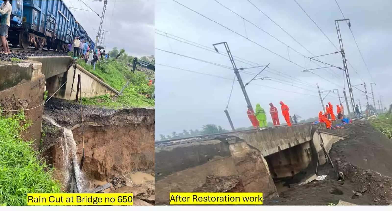 मुंबई-अहमदाबाद रेल मार्ग पर बारिश से बिगड़े हालात, वडोदरा रेल मंडल ने ऐसे संभाली बाजी मुंबई-अहमदाबाद रेल मार्ग पर बारिश से बिगड़े हालात, वडोदरा रेल मंडल ने ऐसे संभाली बाजी