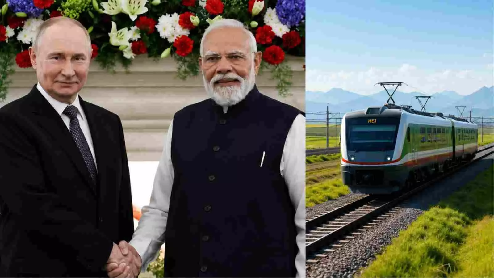रूस के राष्ट्रपति व्लादिमीर पुतिन और भारत के प्रधानमंत्री नरेंद्र मोदी हाथ मिलाते हुए दिखाई दे रहे हैं| रूस के राष्ट्रपति व्लादिमीर पुतिन और भारत के प्रधानमंत्री नरेंद्र मोदी हाथ मिलाते हुए दिखाई दे रहे हैं|