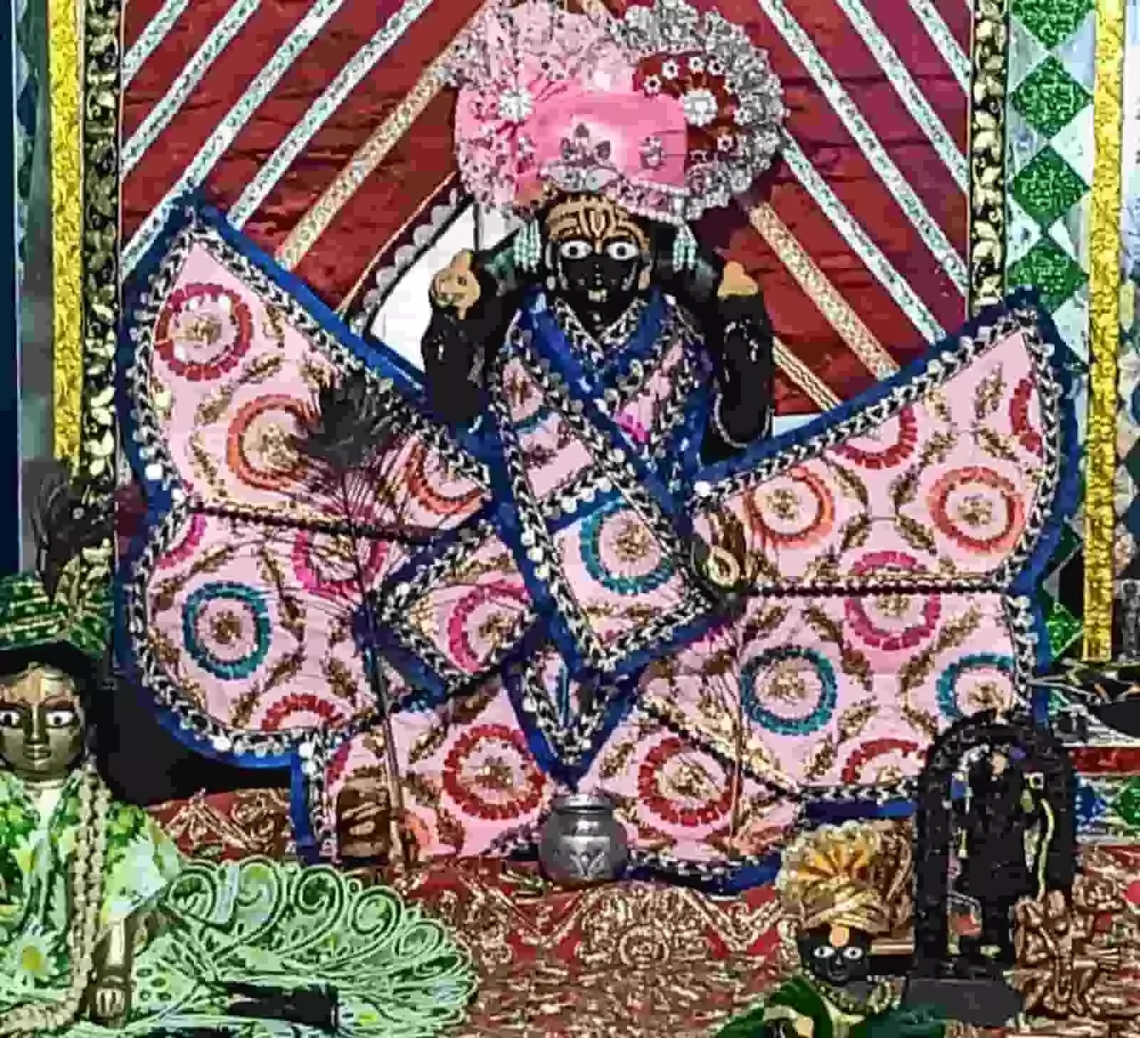तस्वीर में लसाड़िया के चारभुजा मंदिर में भगवान चारभुजा की विशेष शृंगारित प्रतिमा दिख रही है। तस्वीर में लसाड़िया के चारभुजा मंदिर में भगवान चारभुजा की विशेष शृंगारित प्रतिमा दिख रही है।