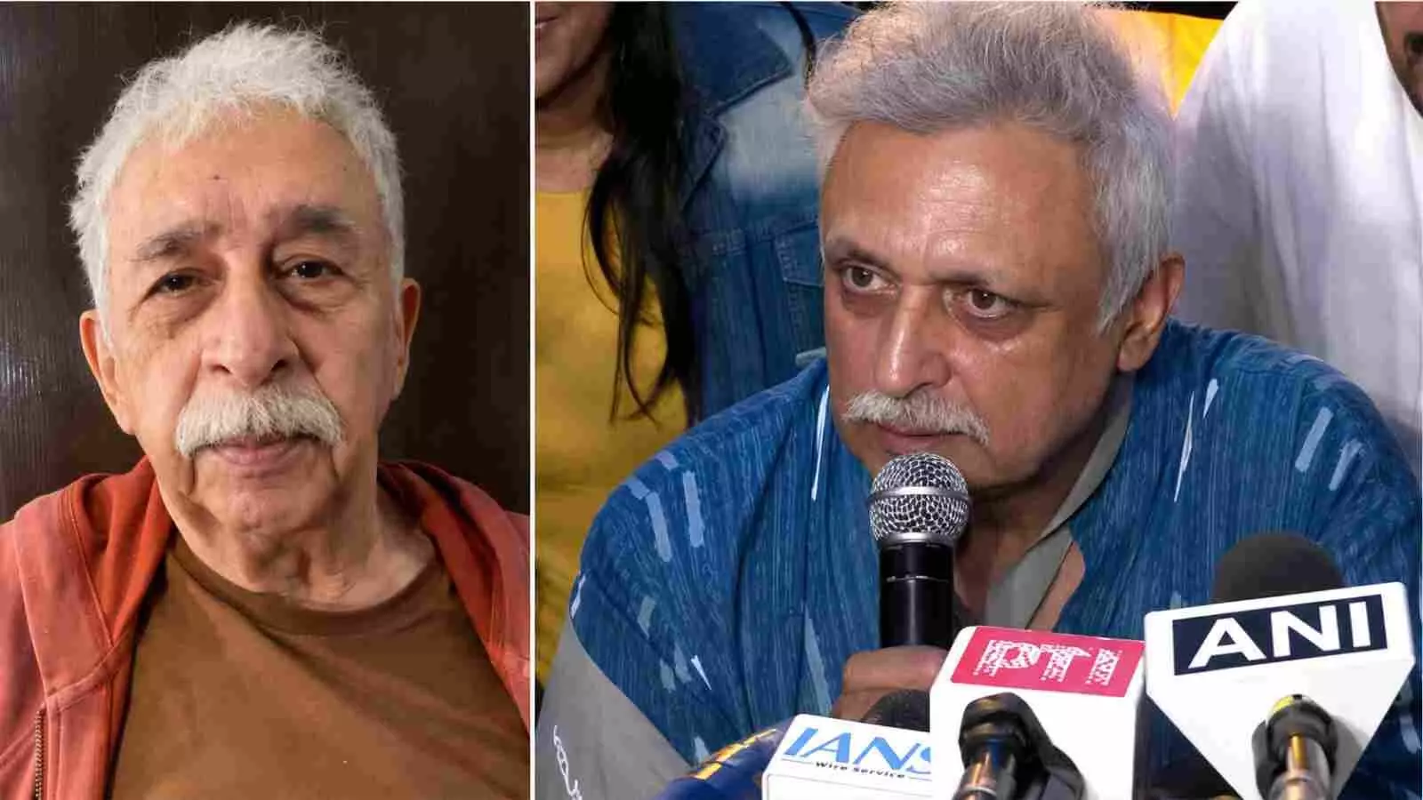 अभिनेता नसीरुद्दीन शाह और माइक के सामने खड़े होकर बात करते हुए पीयूष मिश्रा दिखाई दे रहे हैं। अभिनेता नसीरुद्दीन शाह और माइक के सामने खड़े होकर बात करते हुए पीयूष मिश्रा दिखाई दे रहे हैं।