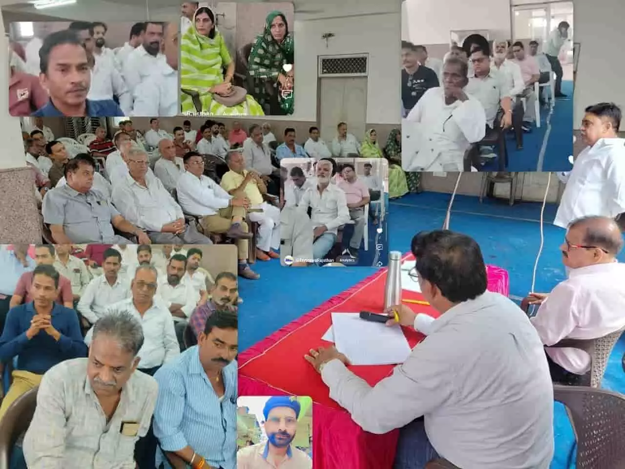 फतहनगर की निकुंज वाटिका में आयोजित बैठक में बैठे टांक समाज के लोग। फतहनगर की निकुंज वाटिका में आयोजित बैठक में बैठे टांक समाज के लोग।