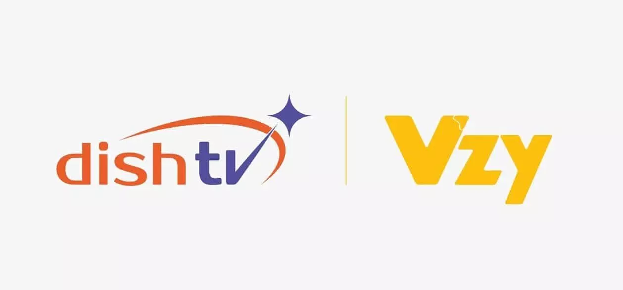 सफेद पृष्ठभूमि पर dishtv और Vzy के रंगीन लोगो दिखाई दे रहे हैं। सफेद पृष्ठभूमि पर dishtv और Vzy के रंगीन लोगो दिखाई दे रहे हैं।