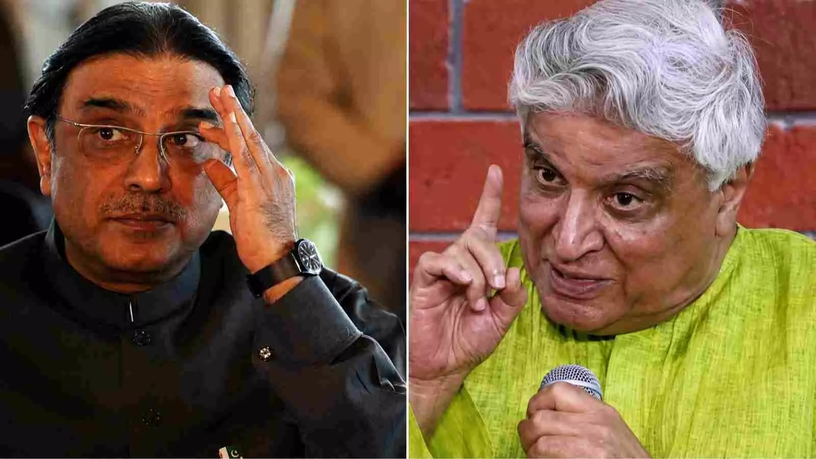 दो लोगों की तस्वीर, पाकिस्तान में जरदारी के बयान पर जावेद अख्तर की प्रतिक्रिया के संदर्भ में दो लोगों की तस्वीर, पाकिस्तान में जरदारी के बयान पर जावेद अख्तर की प्रतिक्रिया के संदर्भ में
