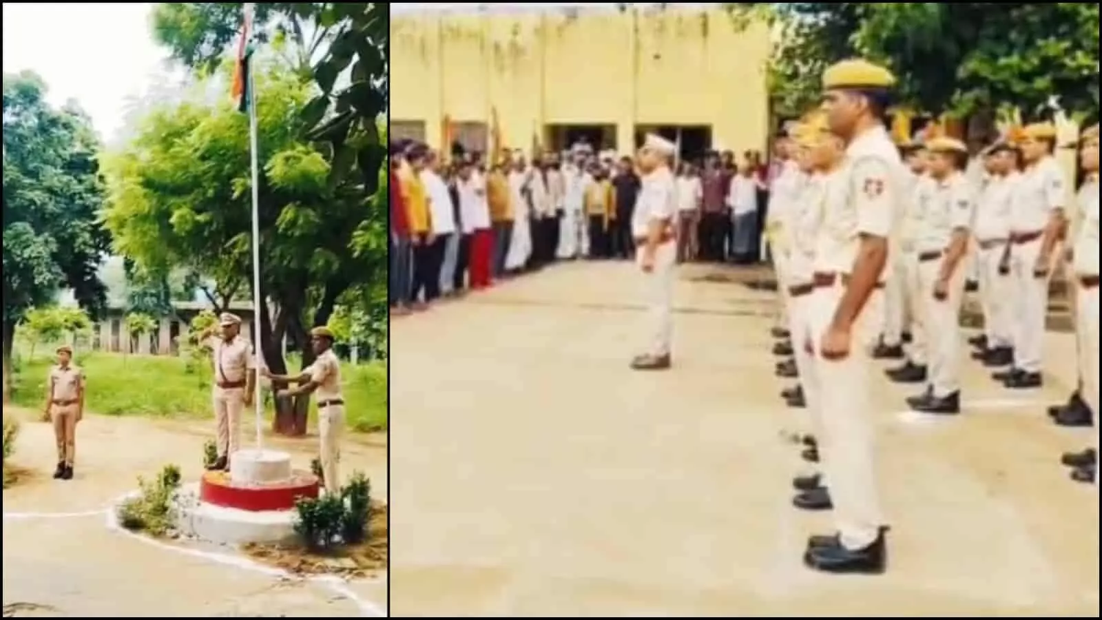 तस्वीर में जिला कारागार डीग के प्रांगण में स्वतंत्रता दिवस पर सलामी देते हुए कारागार कर्मी नजर आ रहे हैं। तस्वीर में जिला कारागार डीग के प्रांगण में स्वतंत्रता दिवस पर सलामी देते हुए कारागार कर्मी नजर आ रहे हैं।