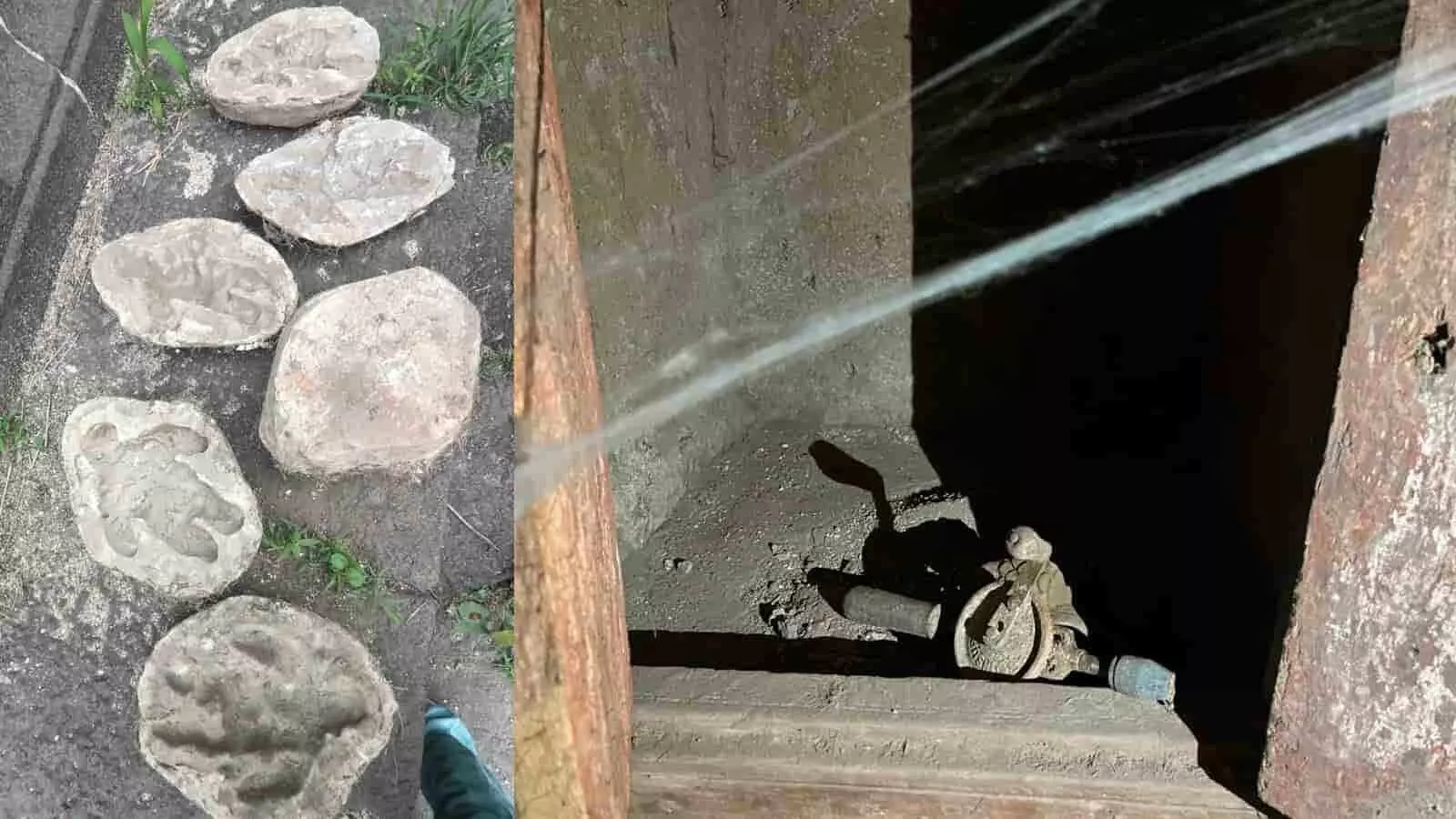 तस्वीर में तुम्बाड 2 की लोकेशन पर मिले मोल्ड्स और लॉक ओपनर नजर आ रहे हैं। तस्वीर में तुम्बाड 2 की लोकेशन पर मिले मोल्ड्स और लॉक ओपनर नजर आ रहे हैं।