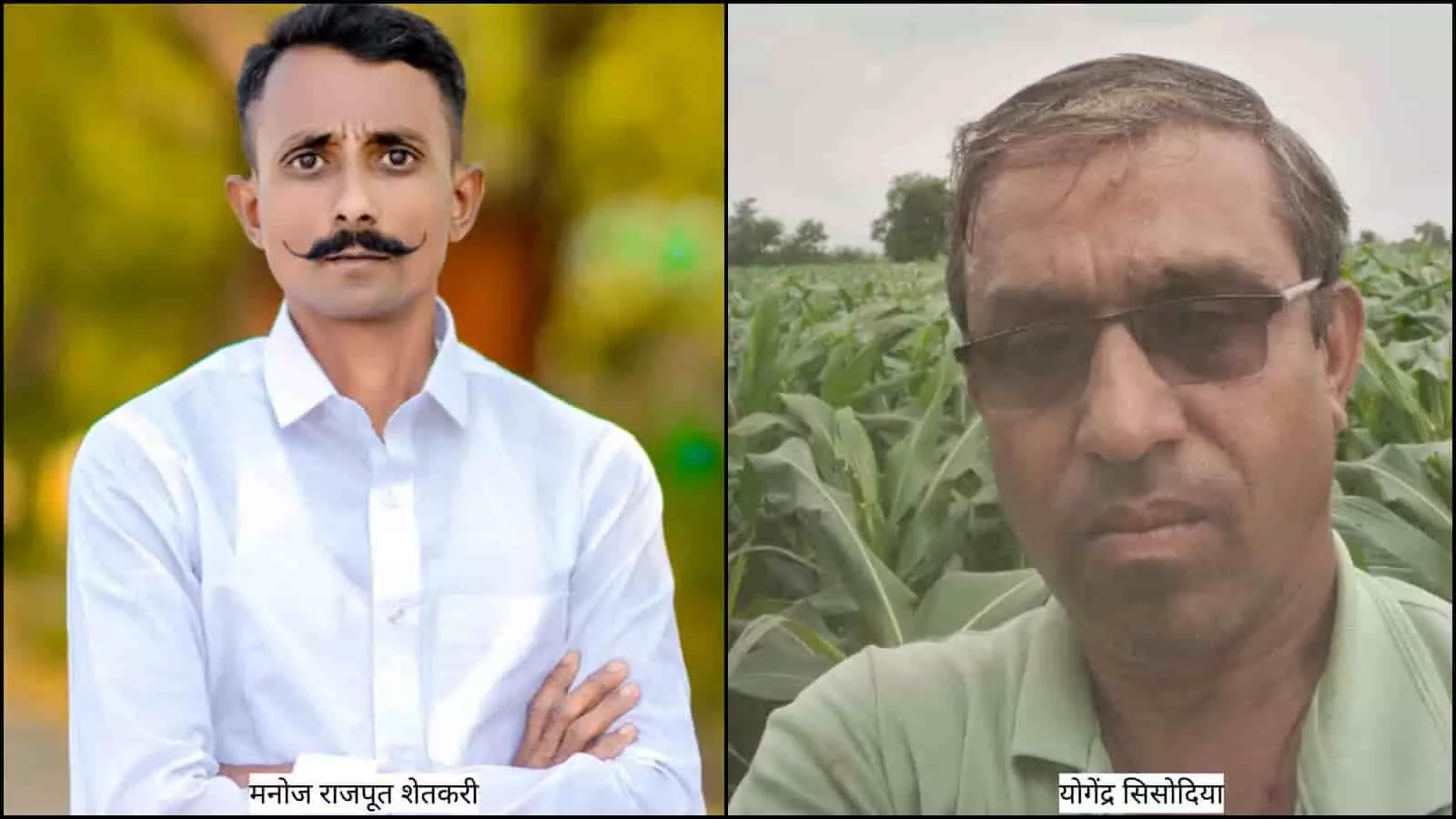 तस्वीर में शेतकरी मनोज राजपूत और योगेंद्र सिसोदिया दिखाई दे रहे हैं। तस्वीर में शेतकरी मनोज राजपूत और योगेंद्र सिसोदिया दिखाई दे रहे हैं।