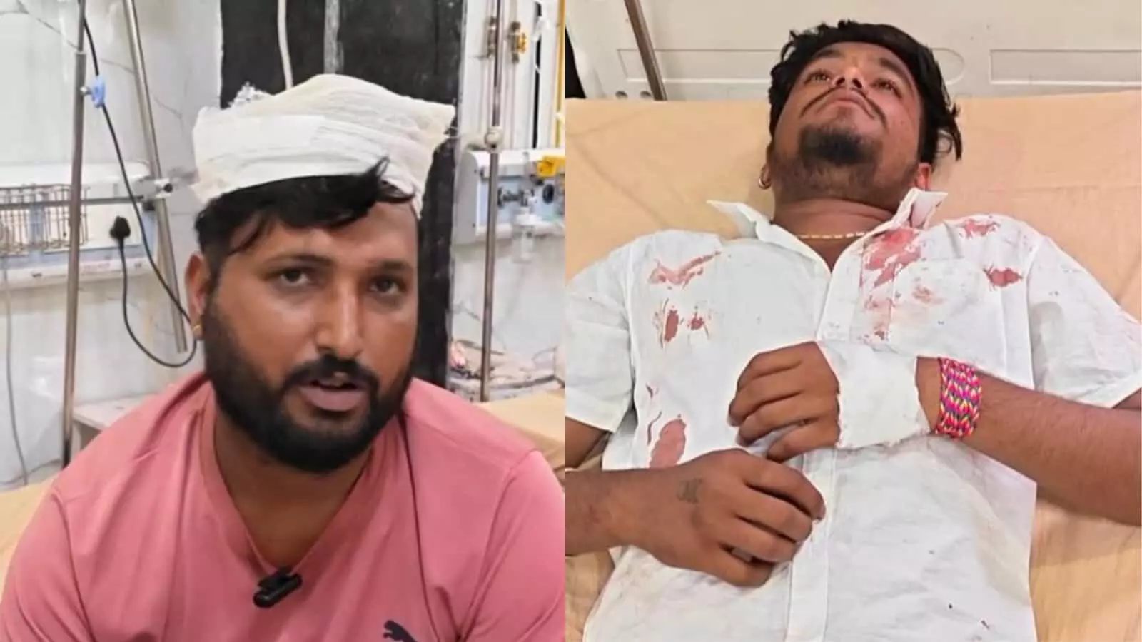 भीलवाड़ा के जिला अस्पताल में उपचाराधीन घायल युवक और उनके तीमारदार नजर आ रहे हैं। भीलवाड़ा के जिला अस्पताल में उपचाराधीन घायल युवक और उनके तीमारदार नजर आ रहे हैं।