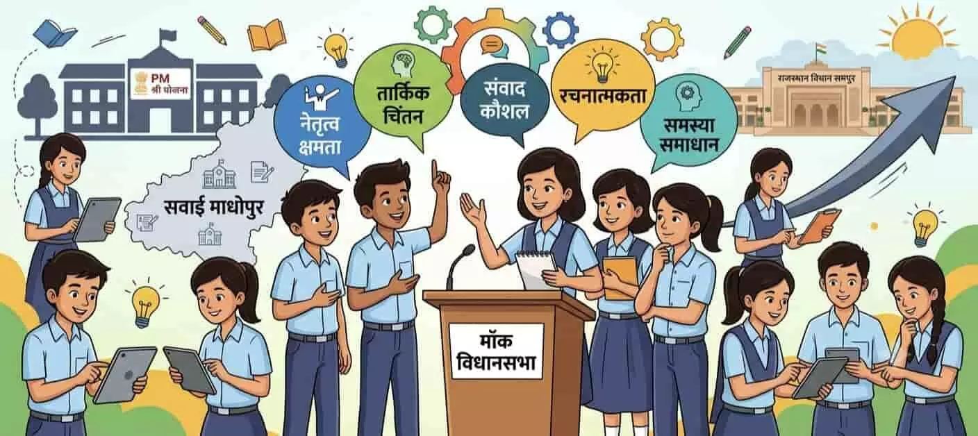 तस्वीर में छात्र मॉक विधानसभा में चर्चा कर रहे हैं। यह तस्वीर काल्पनिक है और एआई द्वारा केवल संदर्भ के लिए बनाई गई है। तस्वीर में छात्र मॉक विधानसभा में चर्चा कर रहे हैं। यह तस्वीर काल्पनिक है और एआई द्वारा केवल संदर्भ के लिए बनाई गई है।
