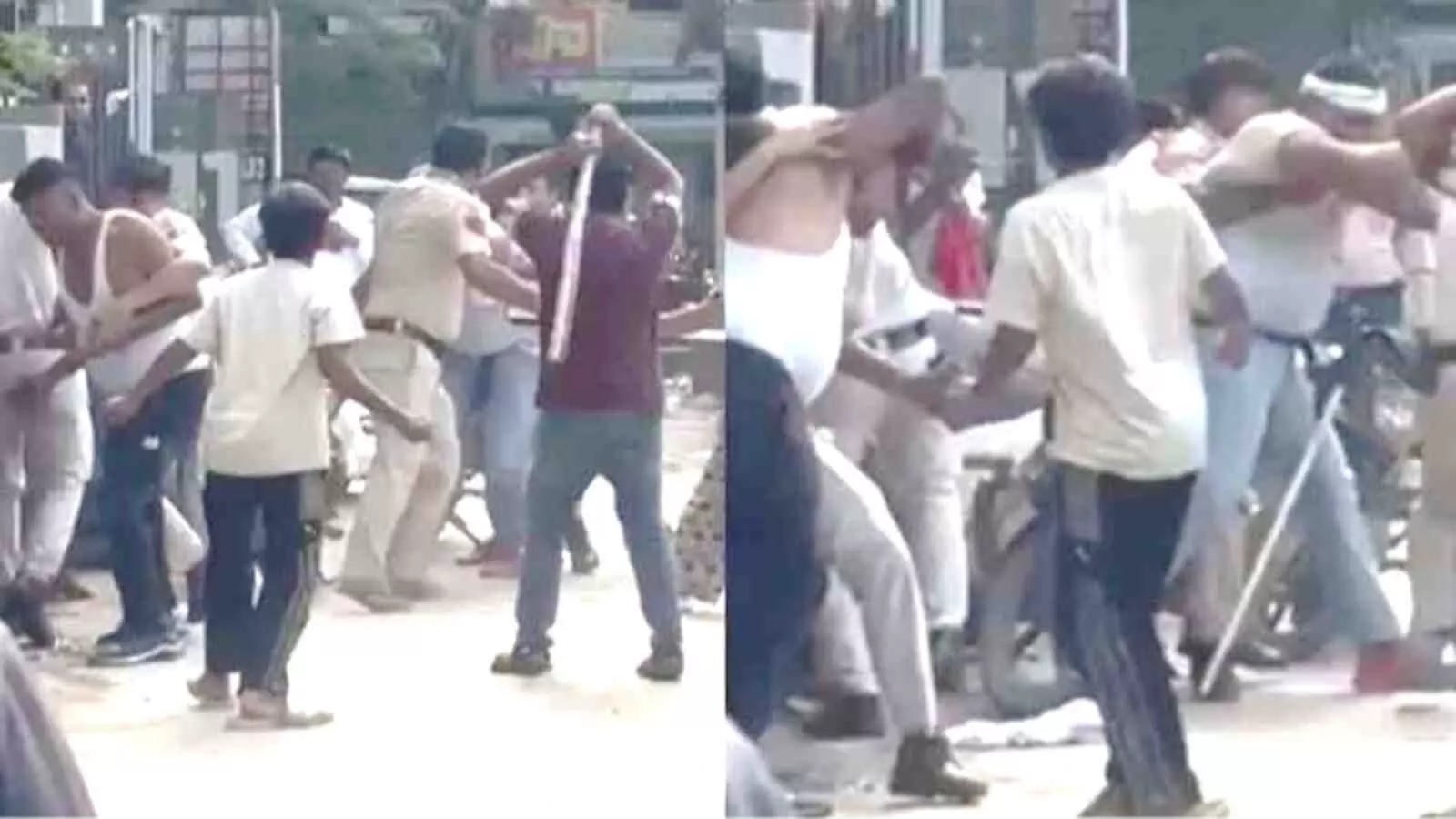 दिल्ली के भलस्वा डेयरी में मोटरसाइकिल विवाद के दौरान पुलिसकर्मियों पर हुआ हमला। दिल्ली के भलस्वा डेयरी में मोटरसाइकिल विवाद के दौरान पुलिसकर्मियों पर हुआ हमला।