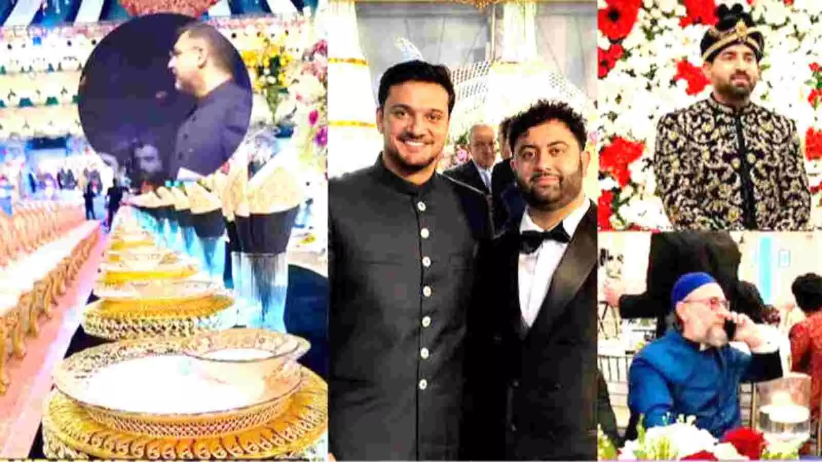 लंदन में AIMIM नेता अकबरुद्दीन ओवैसी की बेटी के विवाह समारोह और मेहमानों की तस्वीरें सोशल मीडिया पर चर्चा के संदर्भ में। लंदन में AIMIM नेता अकबरुद्दीन ओवैसी की बेटी के विवाह समारोह और मेहमानों की तस्वीरें सोशल मीडिया पर चर्चा के संदर्भ में।