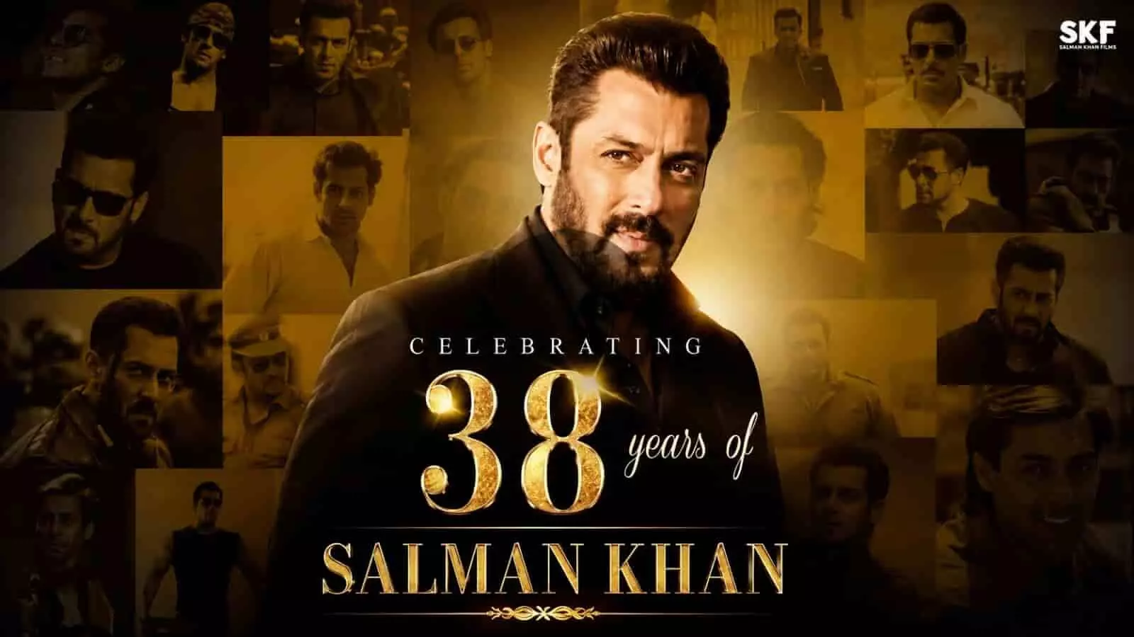सलमान खान के फिल्मी सफर के 38 साल पूरे होने पर उनके विभिन्न किरदारों का कोलाज दिखाया गया है। सलमान खान के फिल्मी सफर के 38 साल पूरे होने पर उनके विभिन्न किरदारों का कोलाज दिखाया गया है।