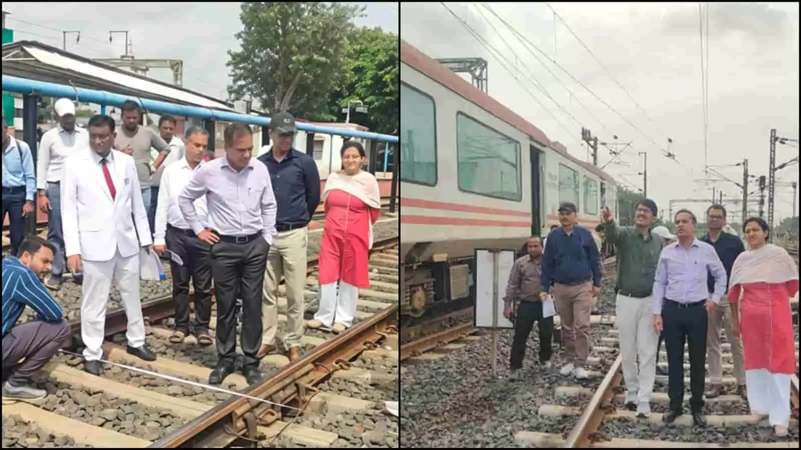 तस्वीर में रेलवे अधिकारी वडोदरा मंडल के यार्ड और ट्रैक का निरीक्षण कर रहे हैं। तस्वीर में रेलवे अधिकारी वडोदरा मंडल के यार्ड और ट्रैक का निरीक्षण कर रहे हैं।