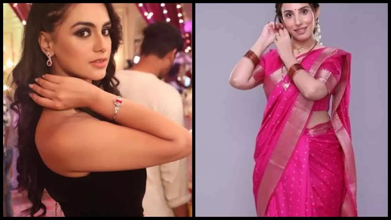 तस्वीर में बाईं ओर वैदेही नायर और दाईं ओर सिमरन कौर गुलाबी साड़ी पहने खड़ी हैं। तस्वीर में बाईं ओर वैदेही नायर और दाईं ओर सिमरन कौर गुलाबी साड़ी पहने खड़ी हैं।