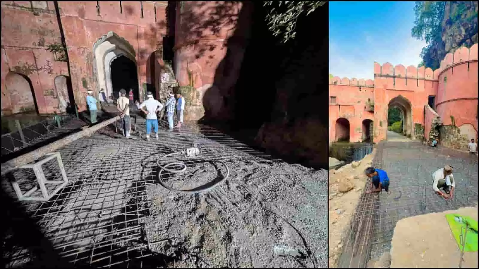 तस्वीर में मजदूर गणेश मार्ग पर गौमुखी के समीप सड़क की मरम्मत करते दिख रहे हैं। तस्वीर में मजदूर गणेश मार्ग पर गौमुखी के समीप सड़क की मरम्मत करते दिख रहे हैं।