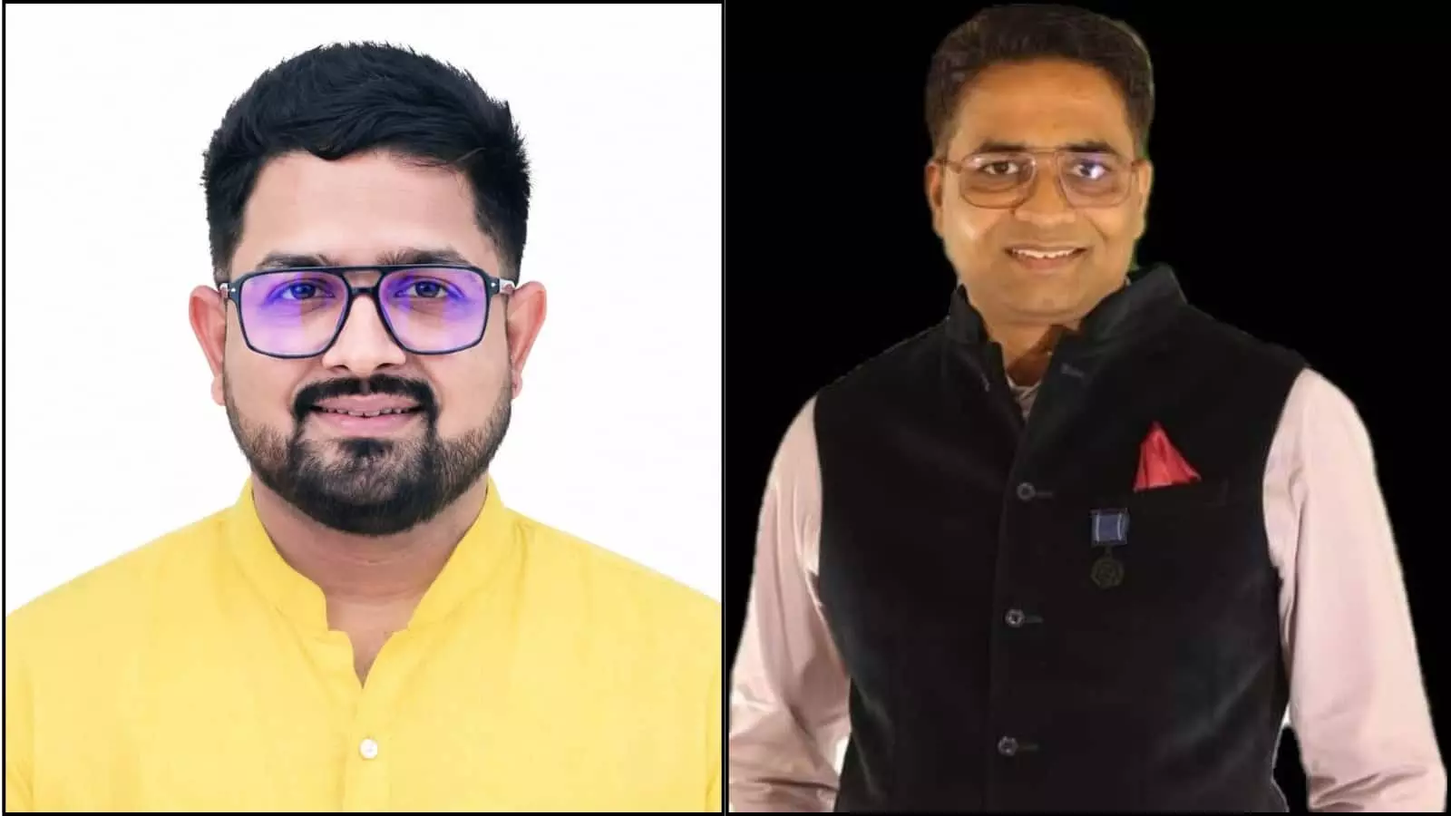 तस्वीर में बाईं ओर पीले कुर्ते वाला व्यक्ति और दाईं ओर काली जैकेट पहना व्यक्ति है। तस्वीर में बाईं ओर पीले कुर्ते वाला व्यक्ति और दाईं ओर काली जैकेट पहना व्यक्ति है।