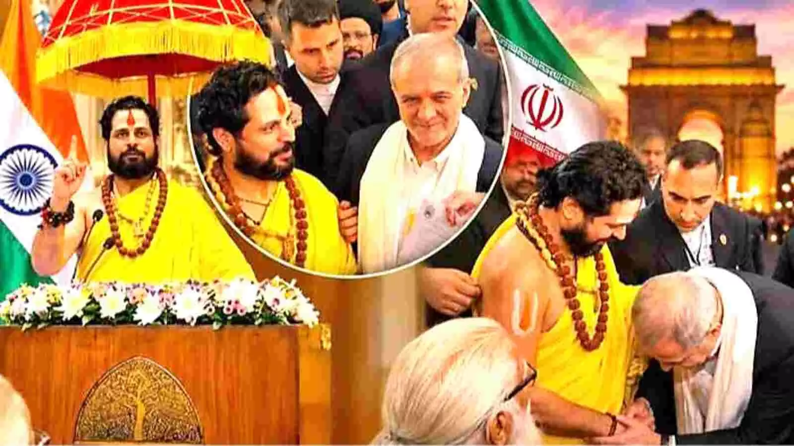ईरानी राष्ट्रपति मसूद पेजेश्कियन ने 18वें ब्रिक्स शिखर सम्मेलन के दौरान एक विशेष संवाद कार्यक्रम में जगद्गुरु सतीशाचार्य जी महाराज से भेंट की।